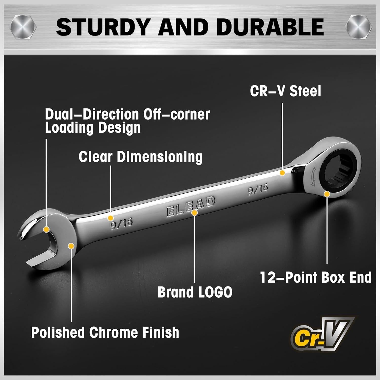 Juego de Llaves de Combinación 33 Piezas ELEAD | Acero CR-V