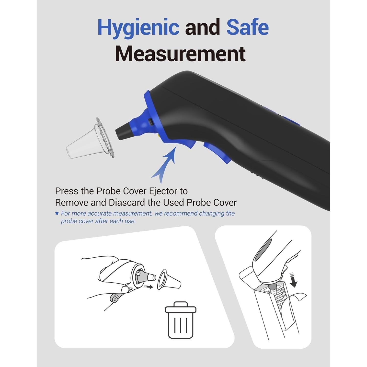 Termómetro de oído Femometer ET108 con sonda precalentada