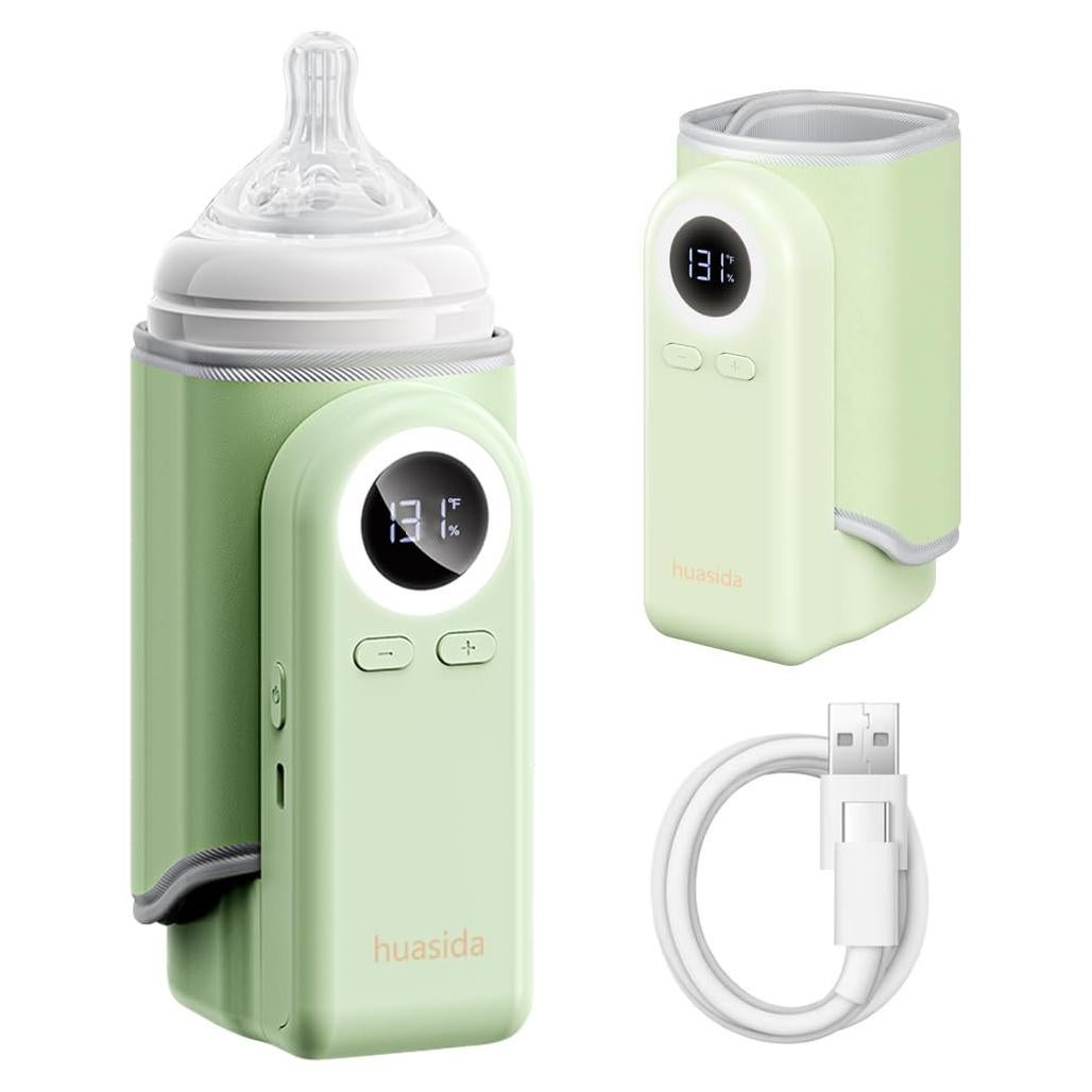 Calentador de Biberones Portátil 4 en 1 USB Verde