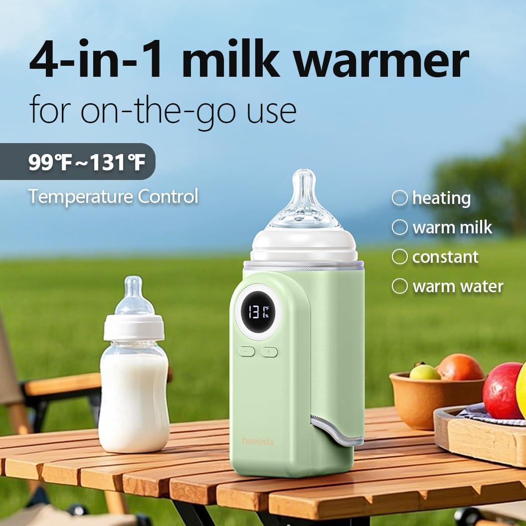 Calentador de Biberones Portátil 4 en 1 USB Verde