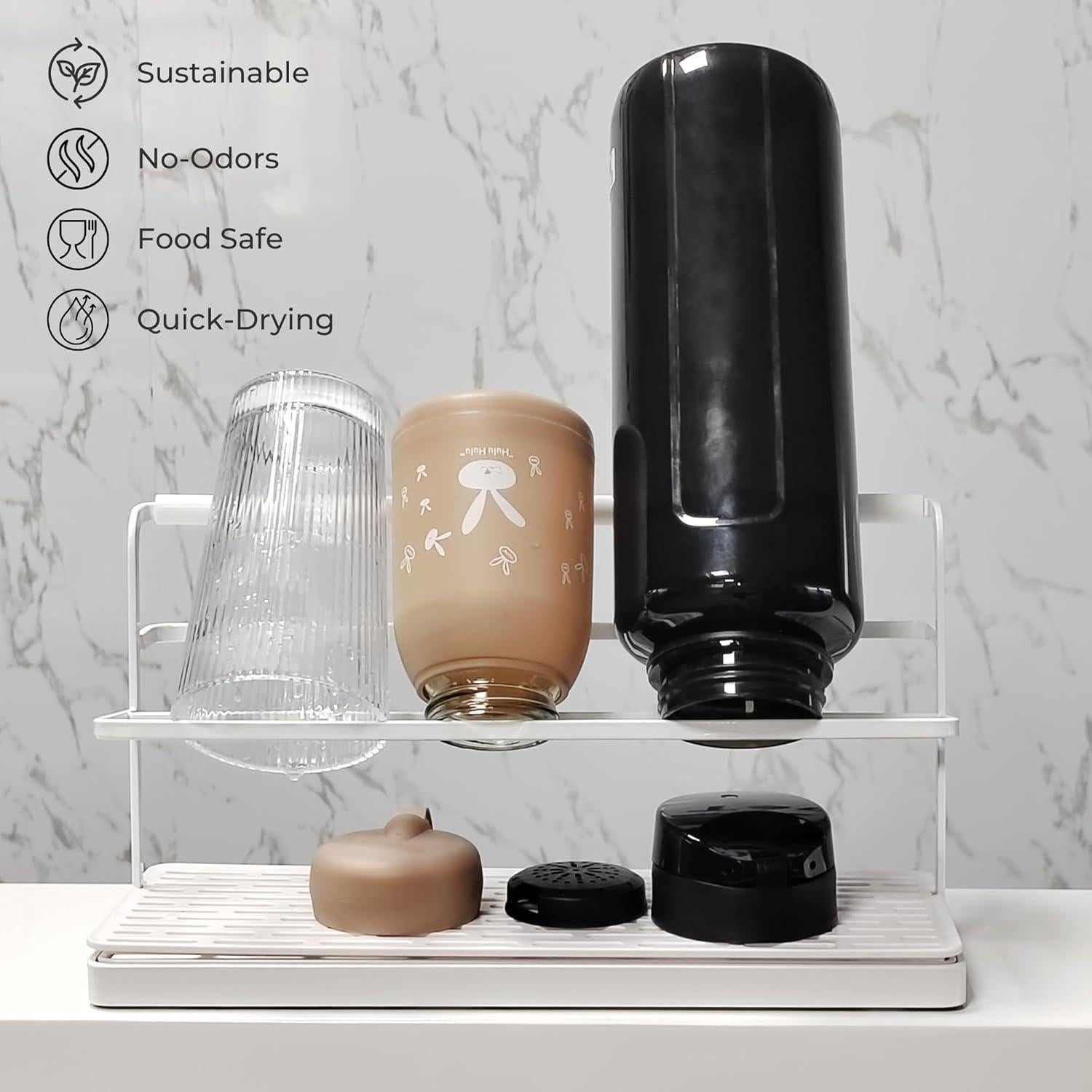 Secador de Botellas Selegna - Torre 2 Niveles con Tierra Diatomácea