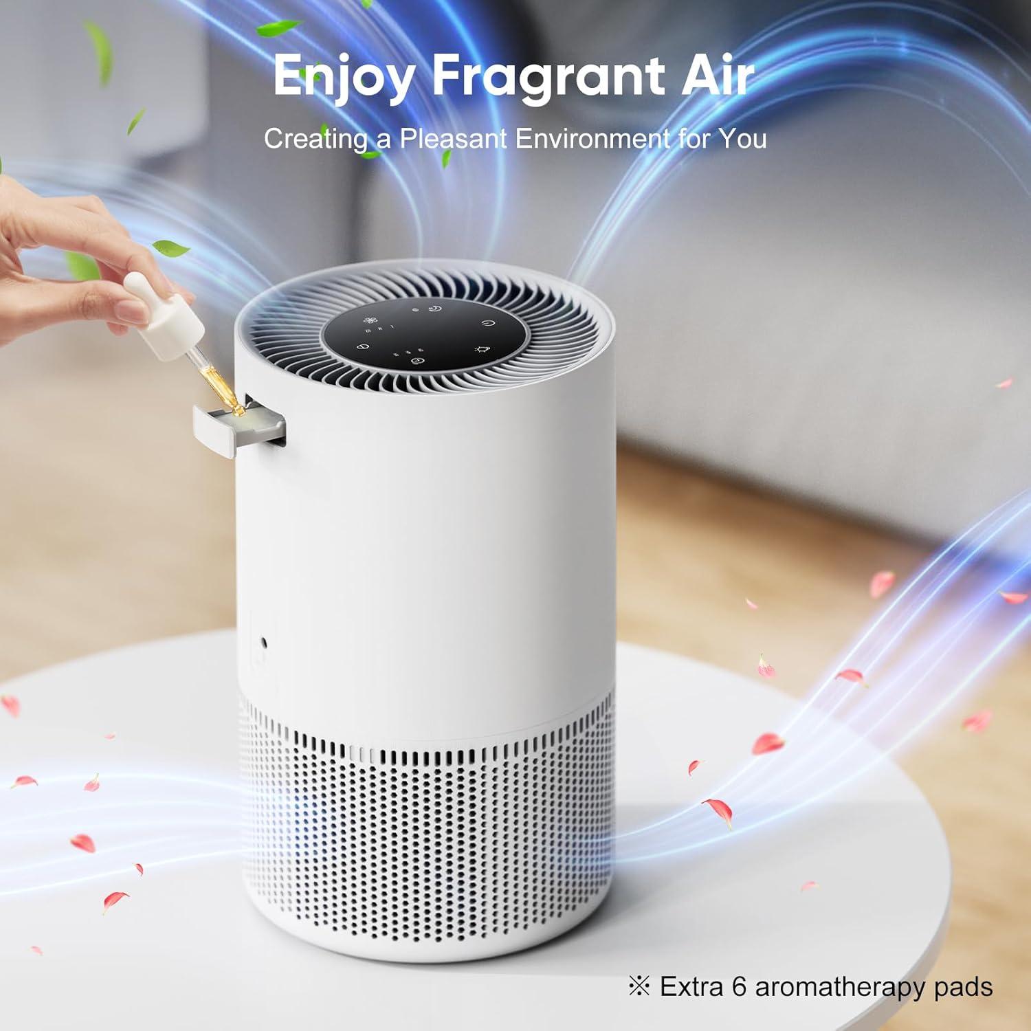 Purificador de Aire Maxcio Mini 3-en-1 para Dormitorio Blanco