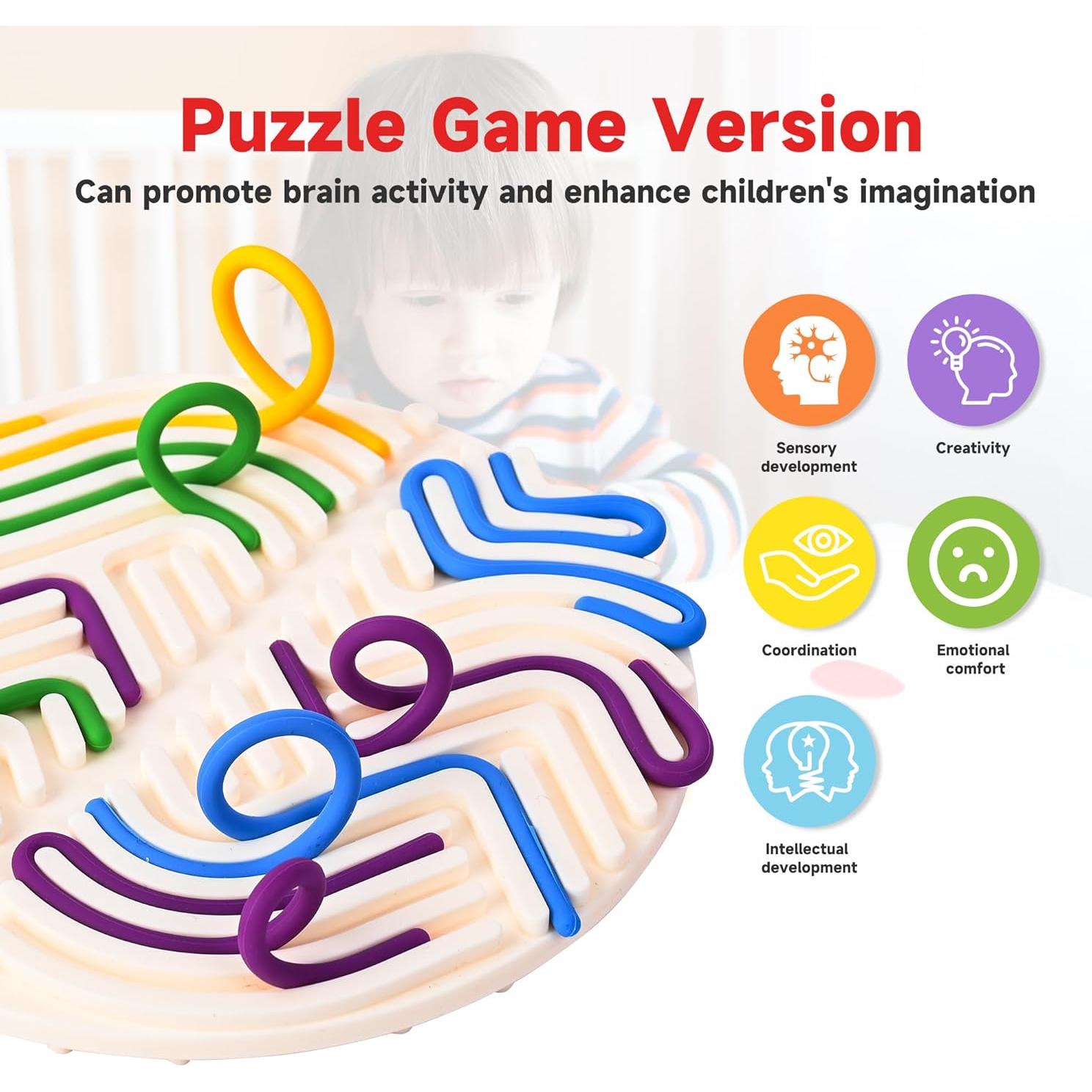 Tablero Sensorial de Silicona Cruleen 18 Cuerdas 16x16cm