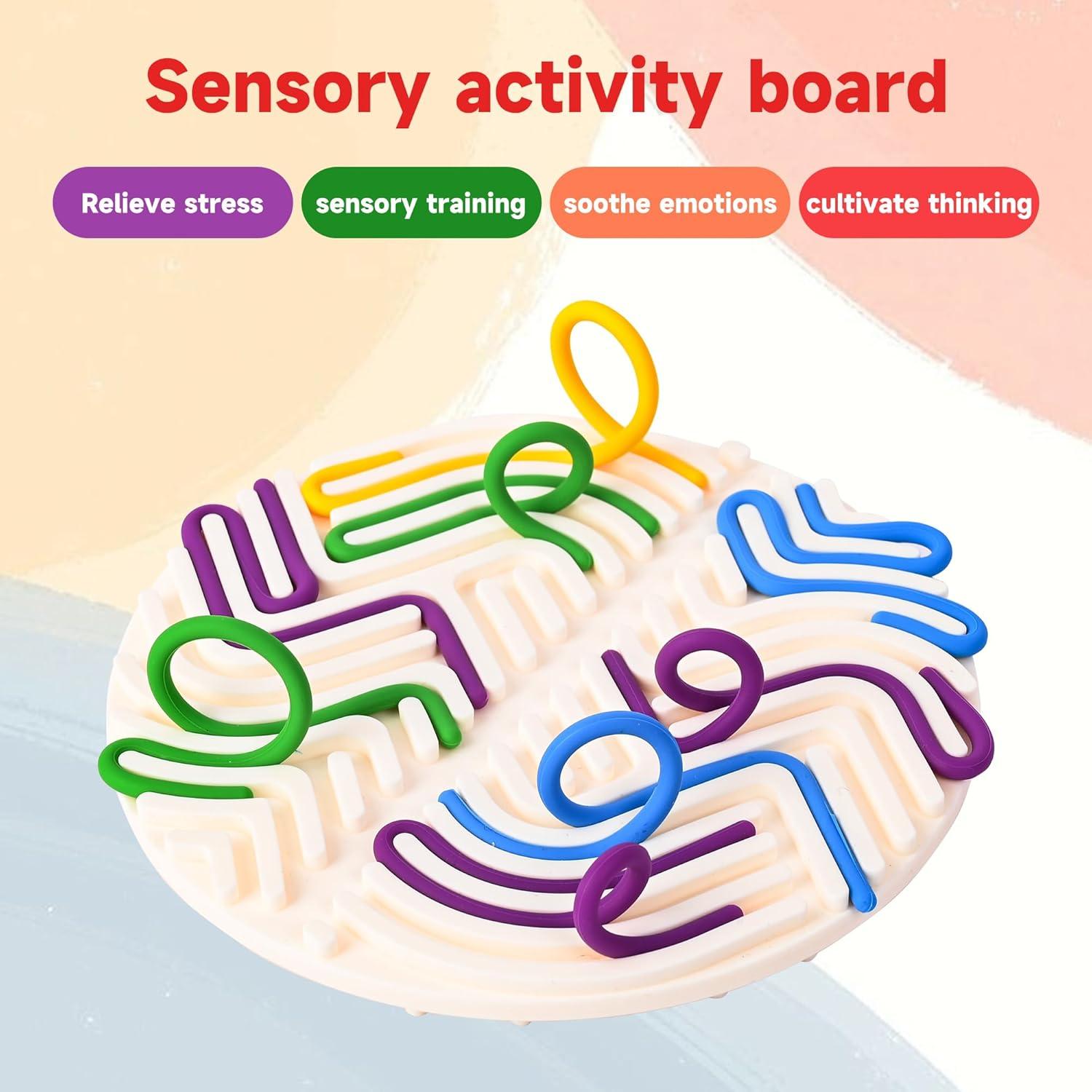 Tablero Sensorial de Silicona Cruleen 18 Cuerdas 16x16cm