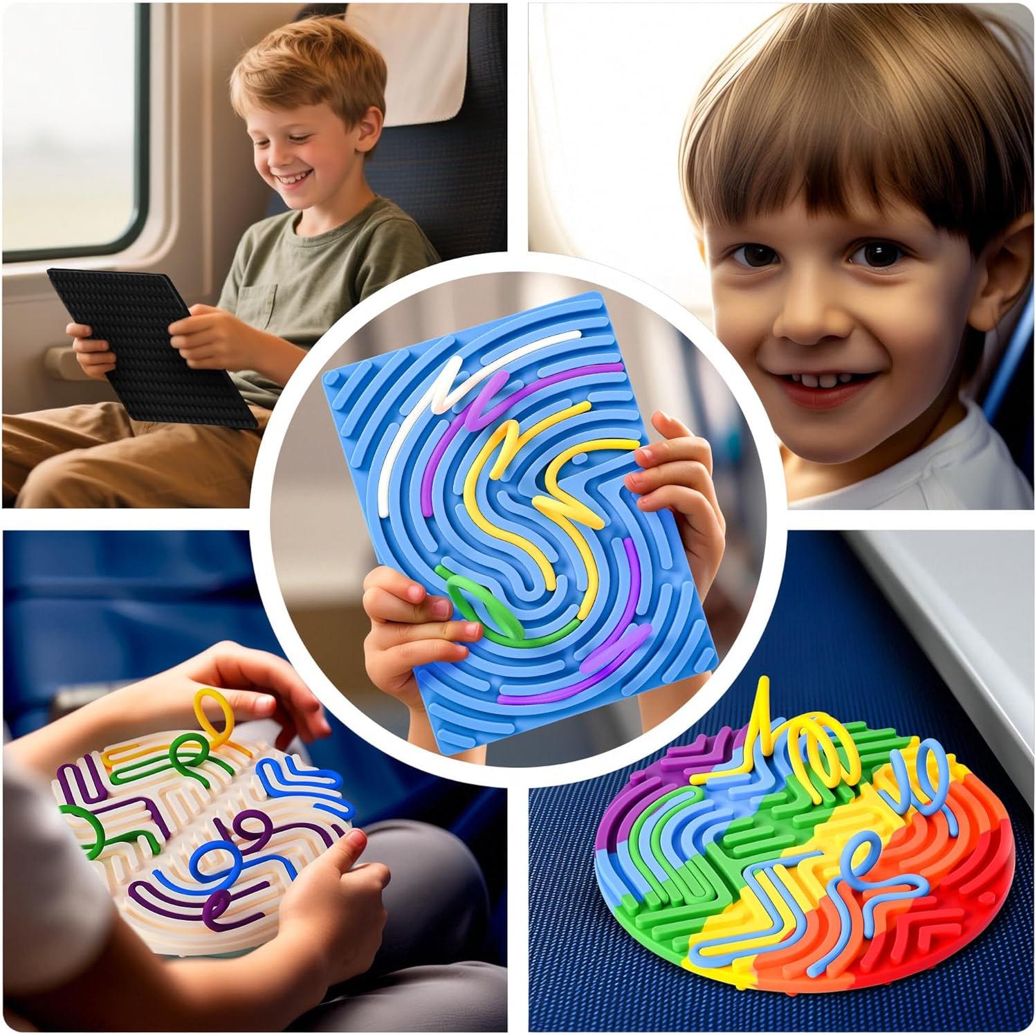 Tablero Sensorial de Silicona Cruleen 18 Cuerdas 16x16cm