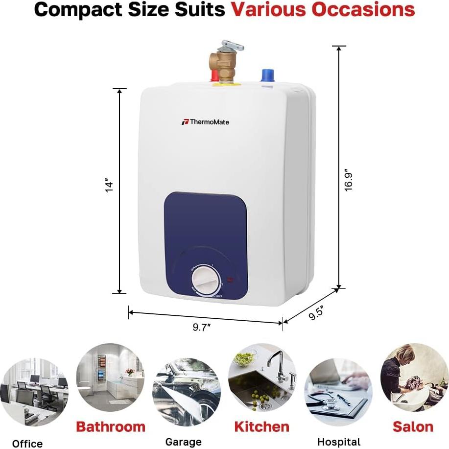 Calentador de Agua Eléctrico ThermoMate ES150B 4.99L Bajo Fregadero