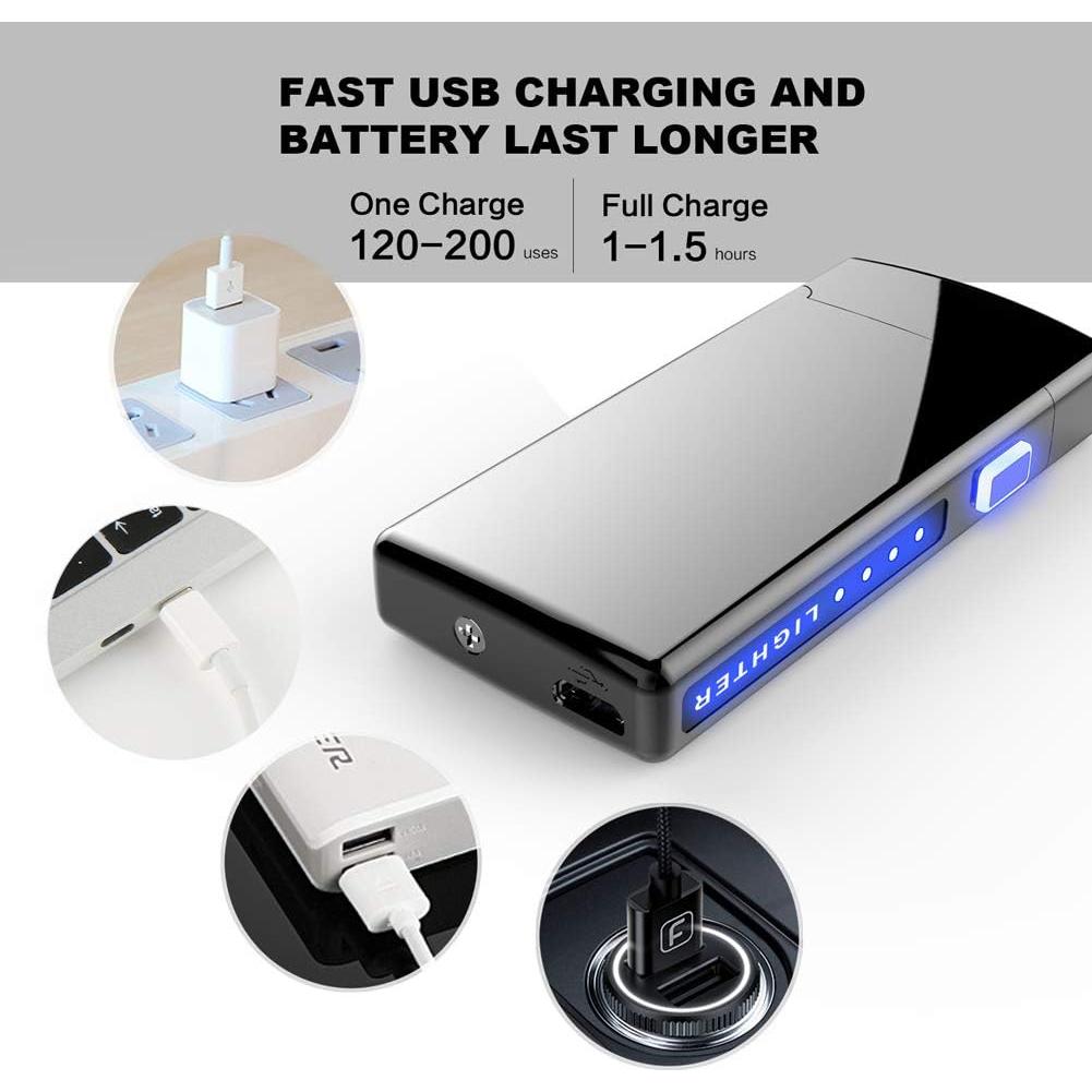 Encendedor de Plasma iLevar Doble Arco Recargable a Prueba de Viento