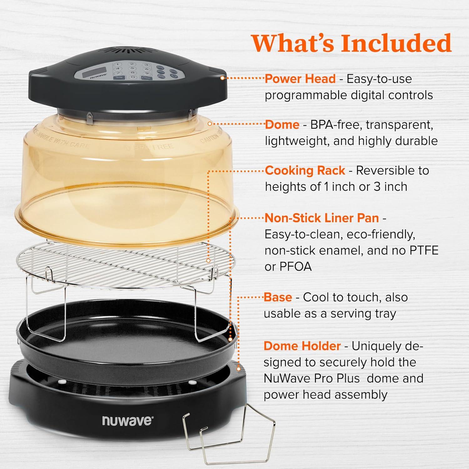 Horno de Infrarrojos Nuwave Pro Plus 2, Cocina Saludable 4.54 kg