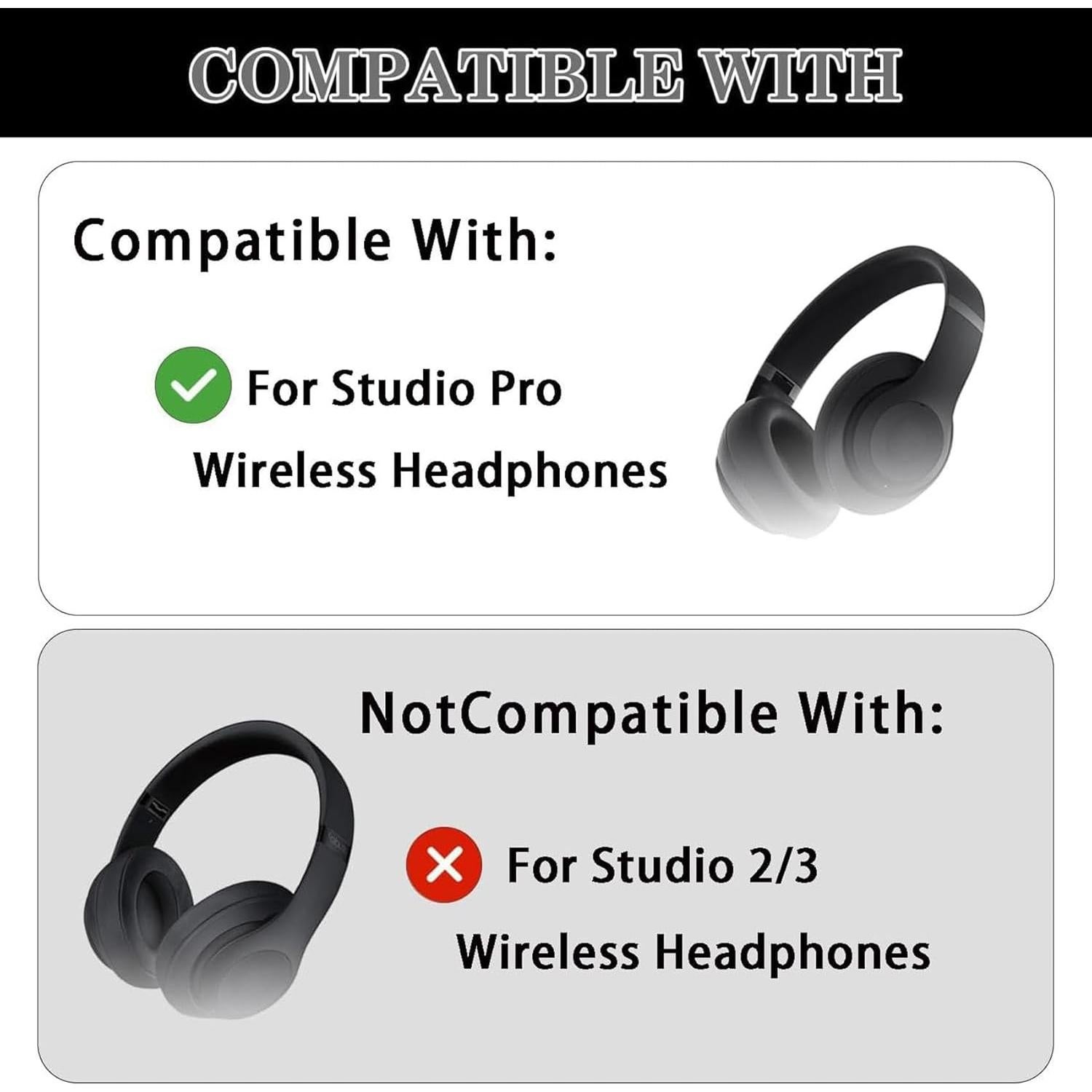 Cubiertas de Silicona Aiivioll para Auriculares Beats Studio Pro