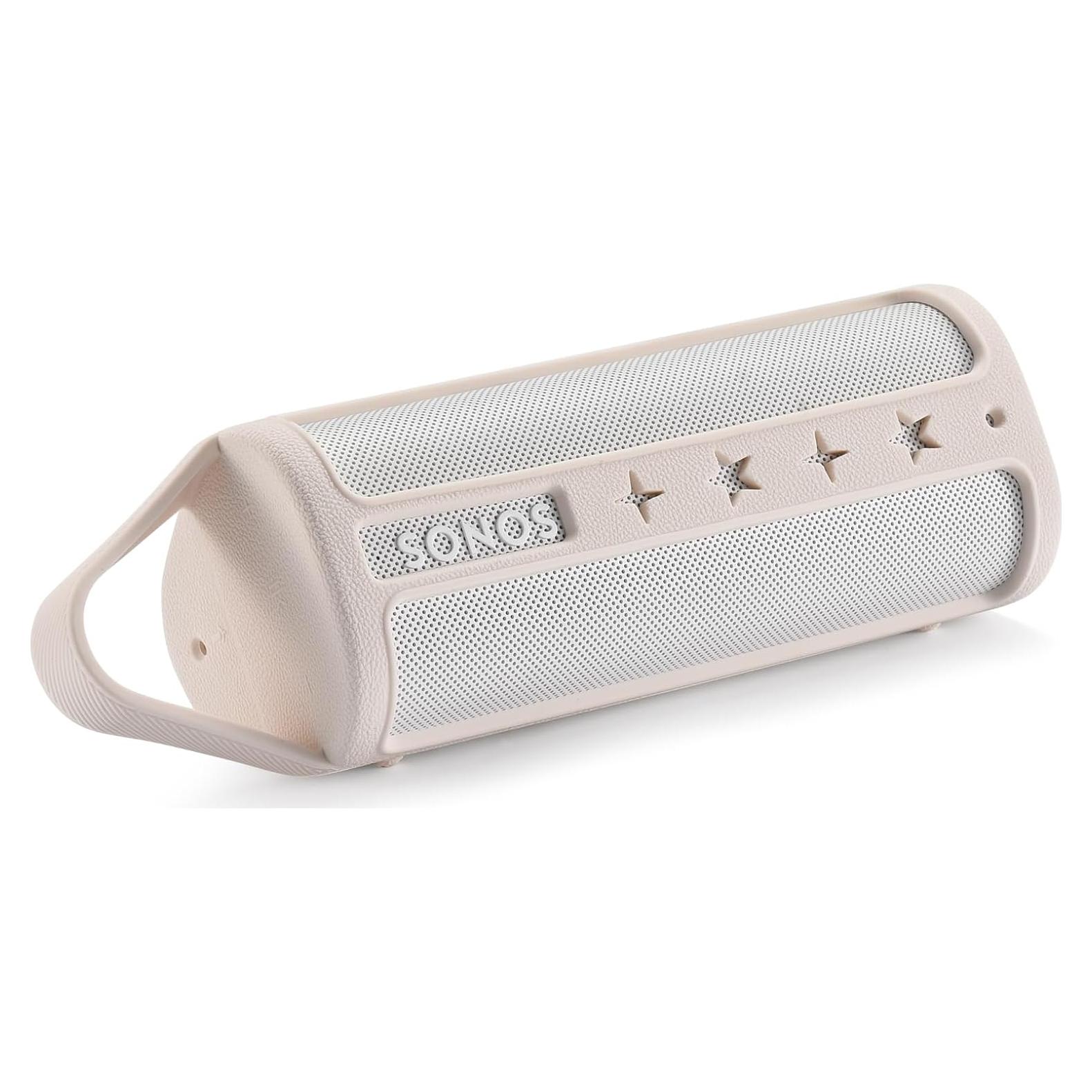 Funda de silicona MegaDive para altavoz Sonos Roam 2 - Blanco Roto