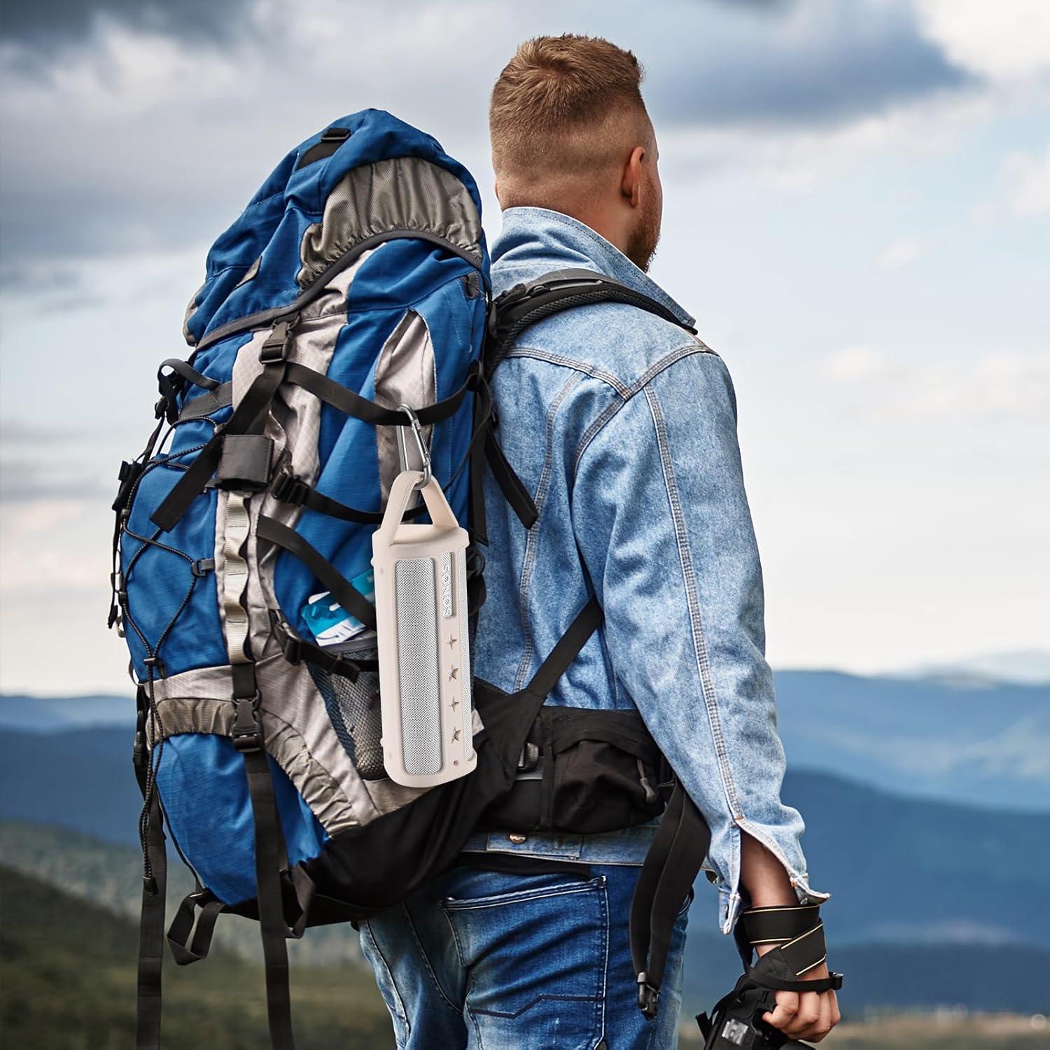 Funda de silicona MegaDive para altavoz Sonos Roam 2 - Blanco Roto