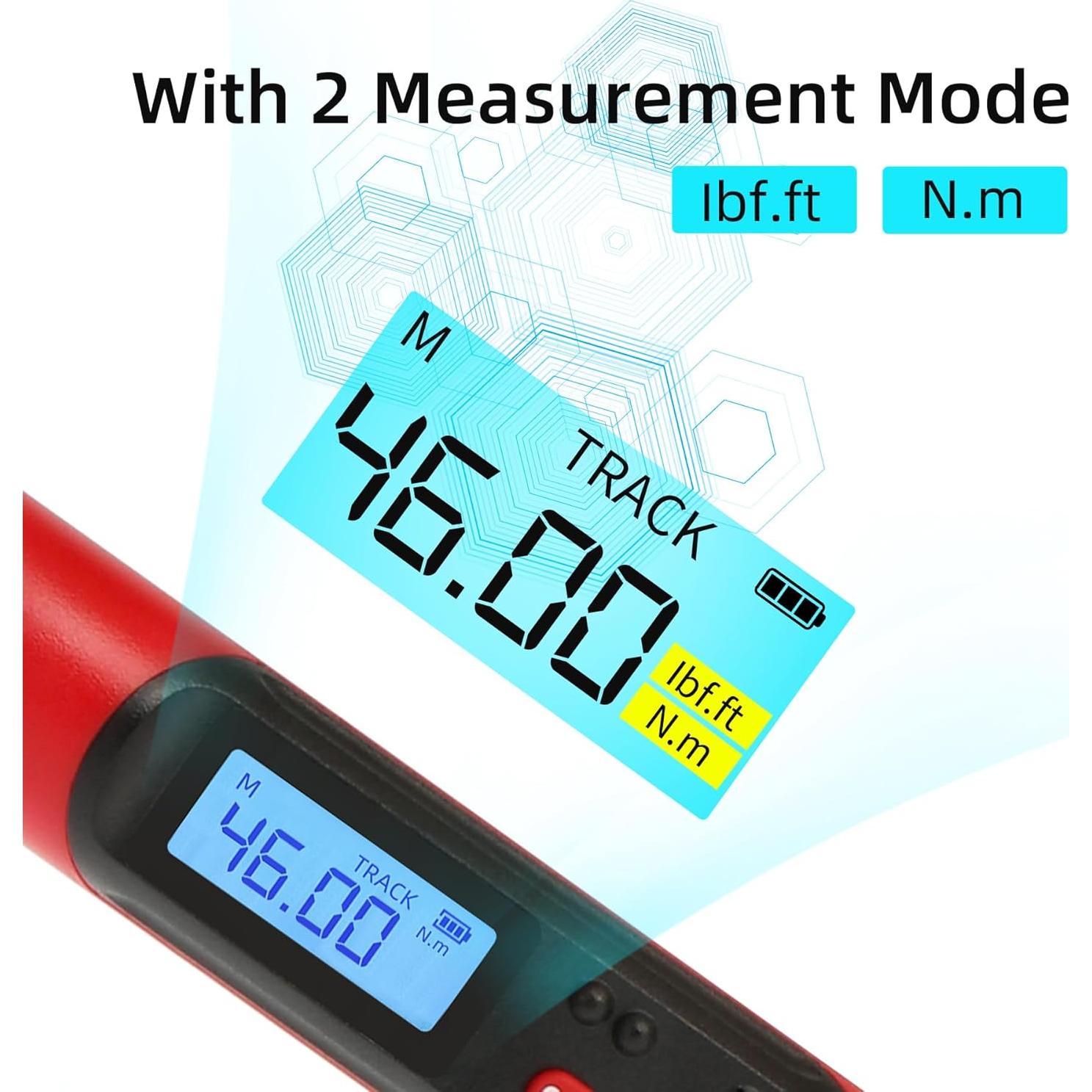 Llave de Torque Digital DESHIL 3/8" 6.8-135N.m con Luz LED