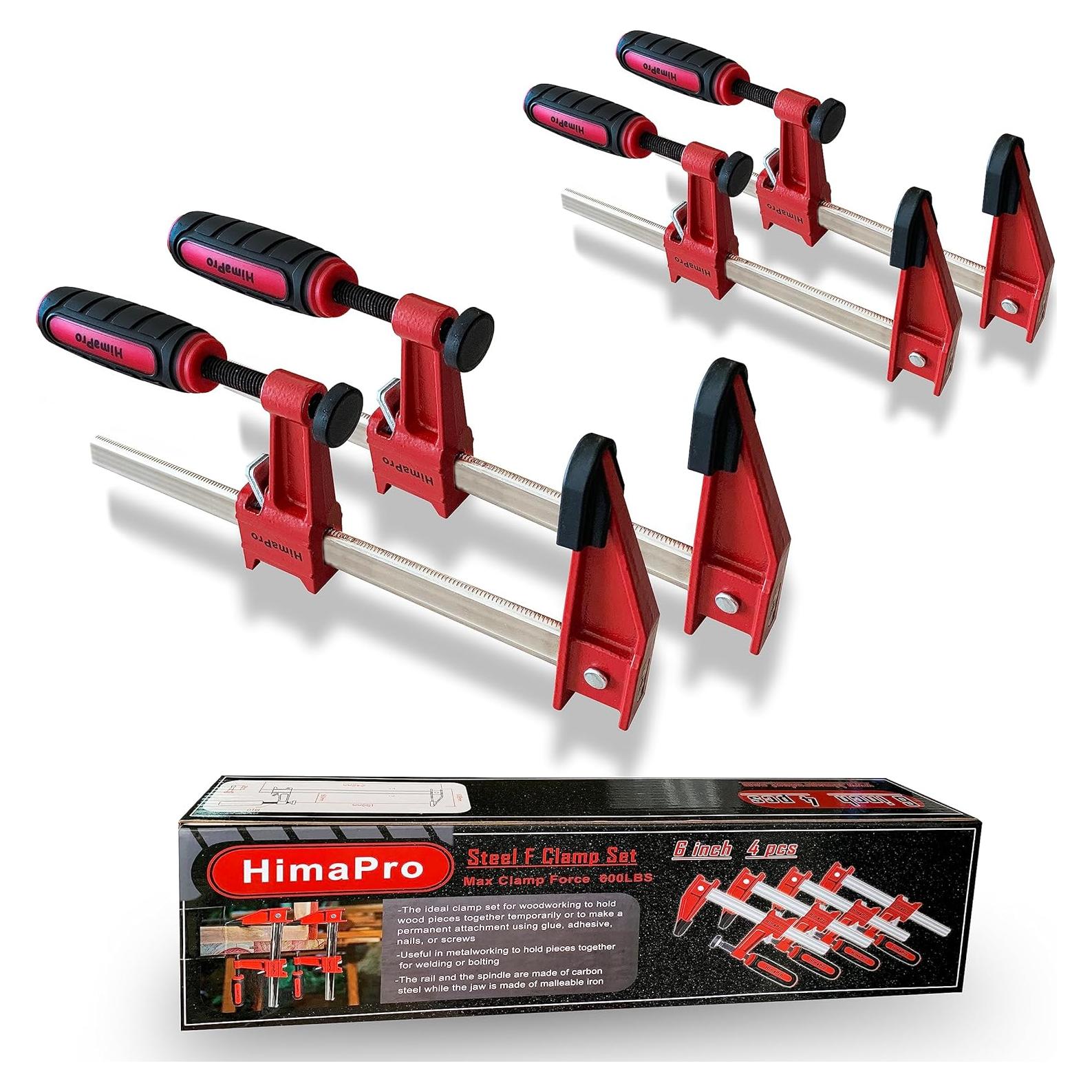 Juego de Abrazaderas HimaPro 15 cm, 4 Piezas, 272 kg