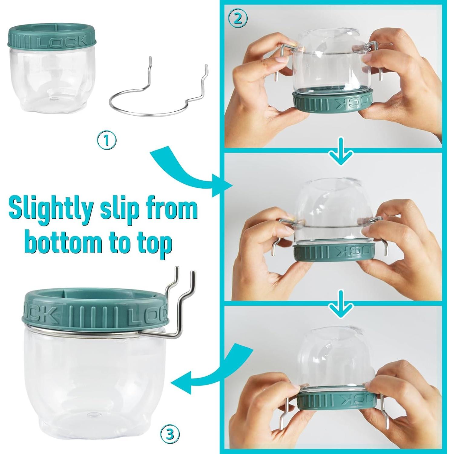 Organizador de Tablero de Clavos G.CORE - 3 Tarros Transparentes 500ml