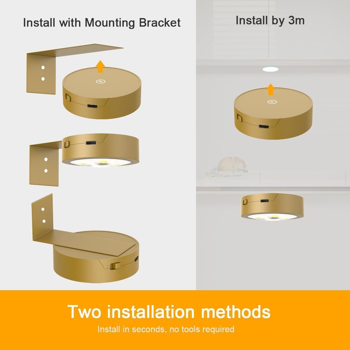 Luces LED Recargables EUIOKUN para Arte en Pared, 2 Paquete