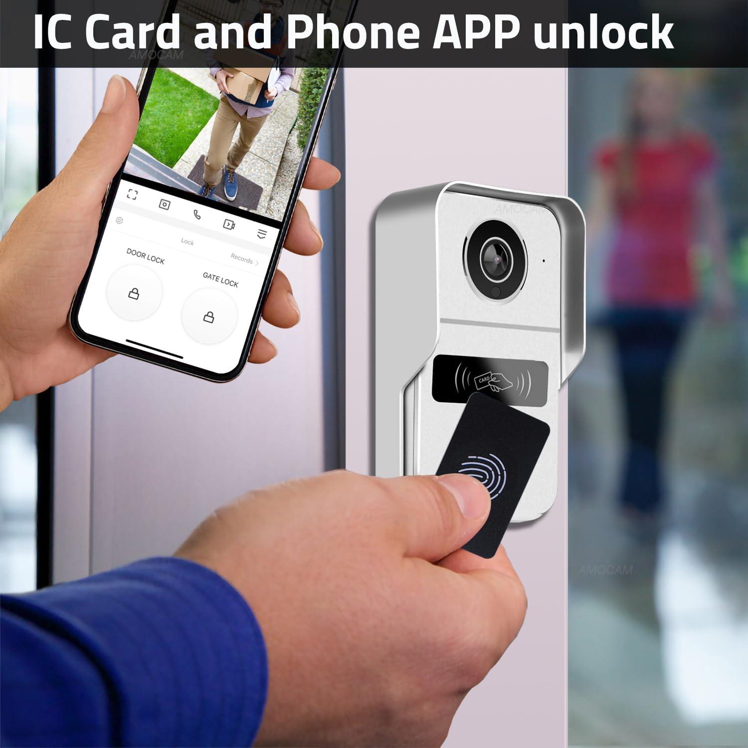 Intercomunicador de Video WiFi AMOCAM 10.1" 1080P con Detección de Movimiento