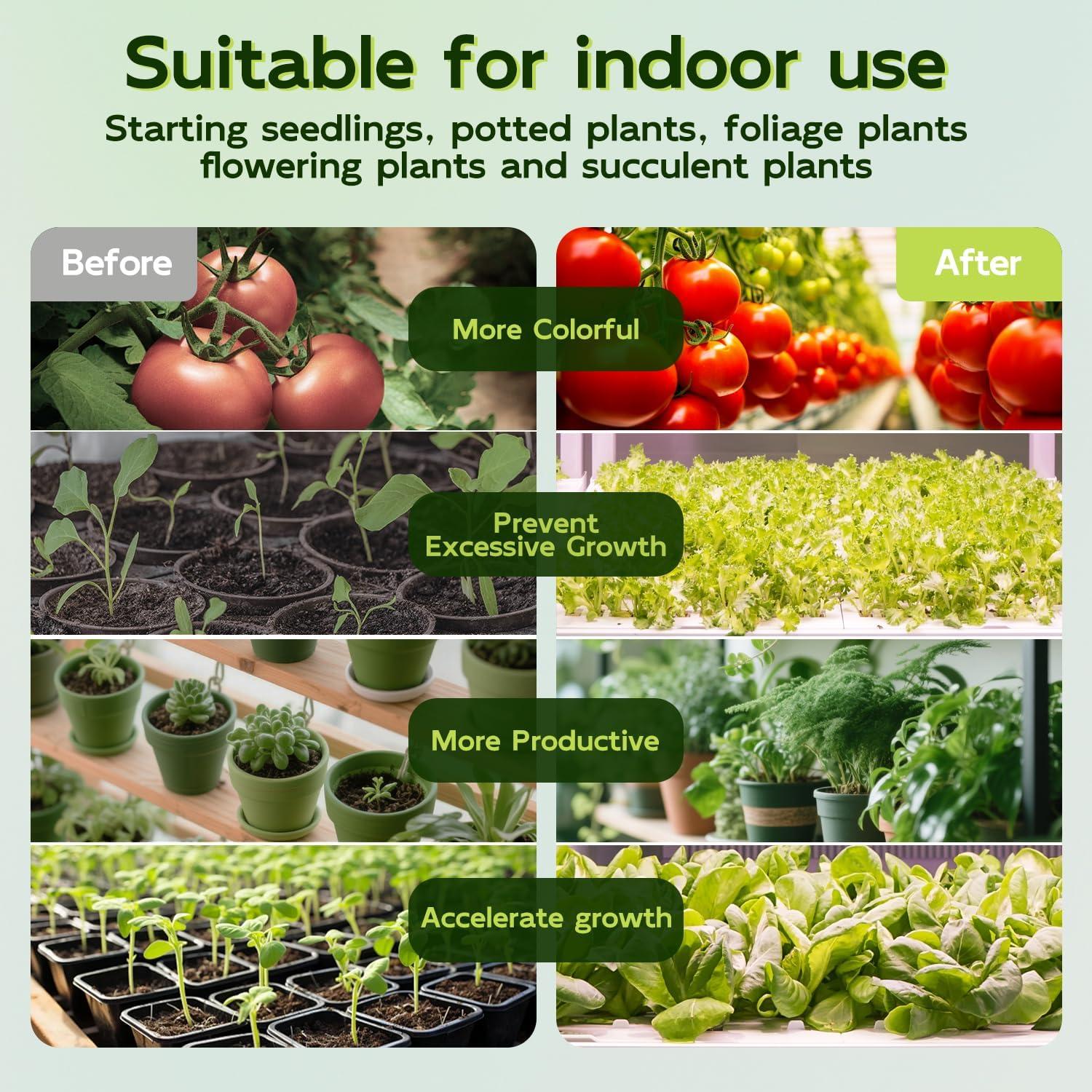 Luces de Cultivo LED Hlite 40.64cm 2 Pack con Temporizador