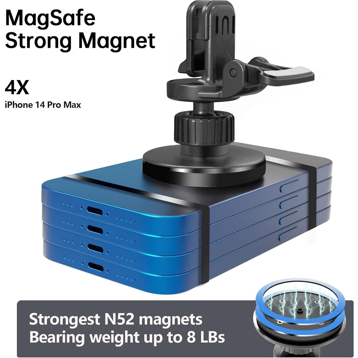 Soporte Magnético para Teléfono UBeesize Auto 2-en-1 360°