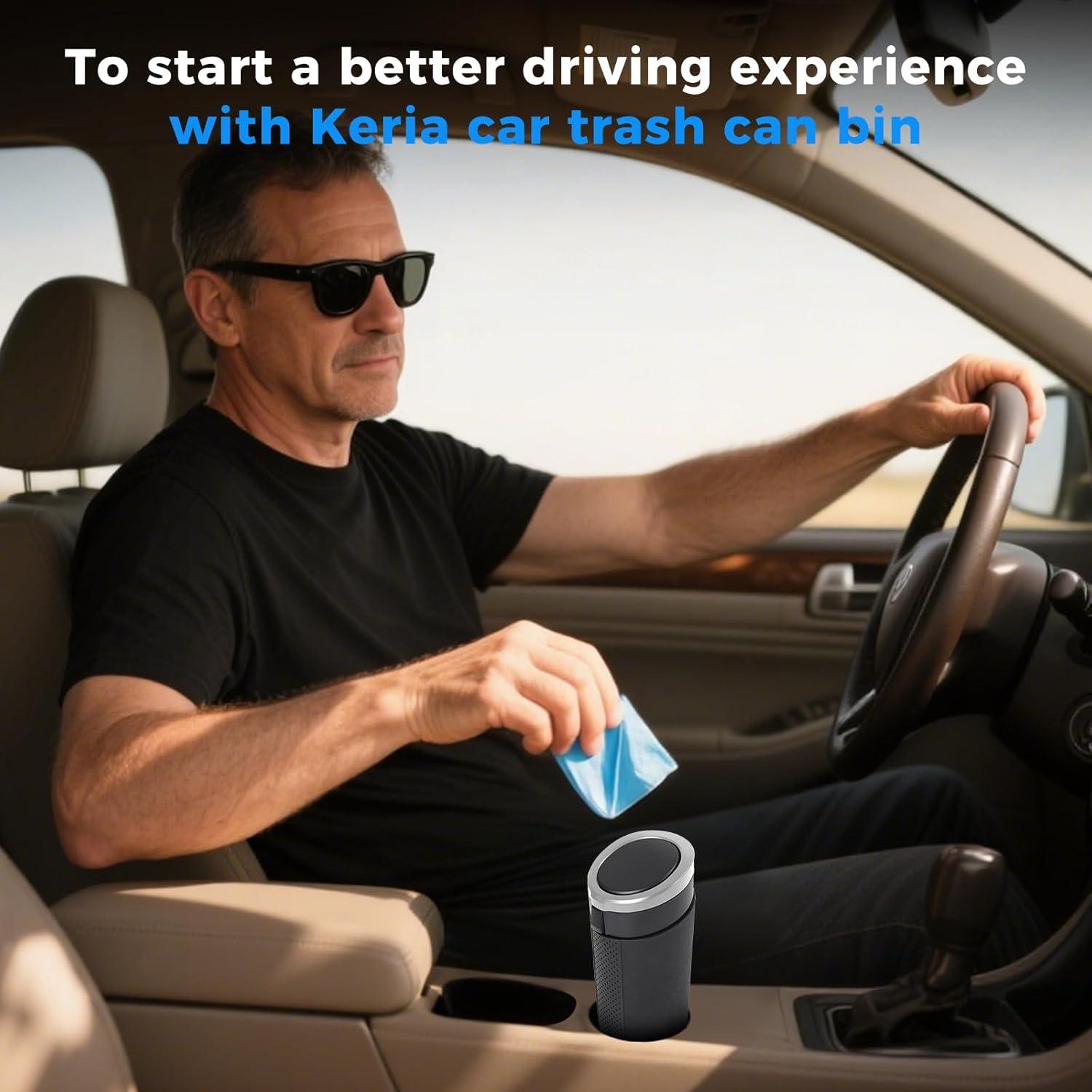 Basurero de Coche Keria Negro a Prueba de Fugas 221g