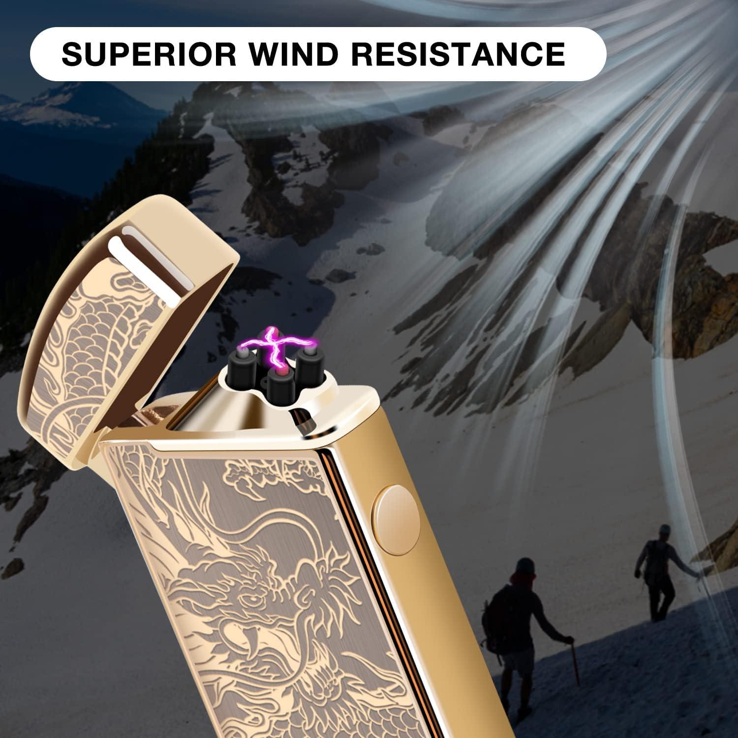 Encendedor Eléctrico LcFun Doble Arco USB a Prueba de Viento