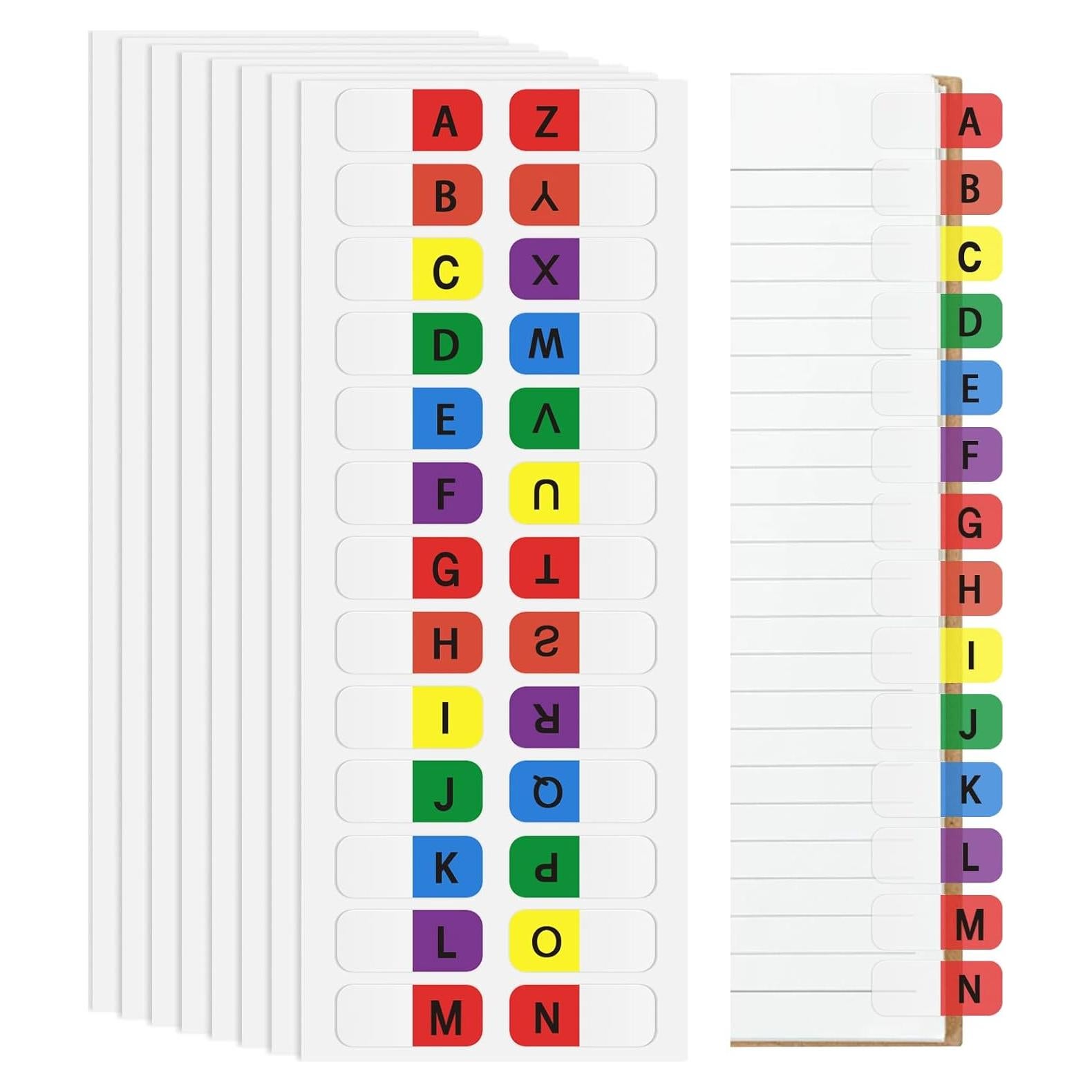 Etiquetas Adhesivas de Alfabeto A-Z Imeepa 208 Pcs Multicolor