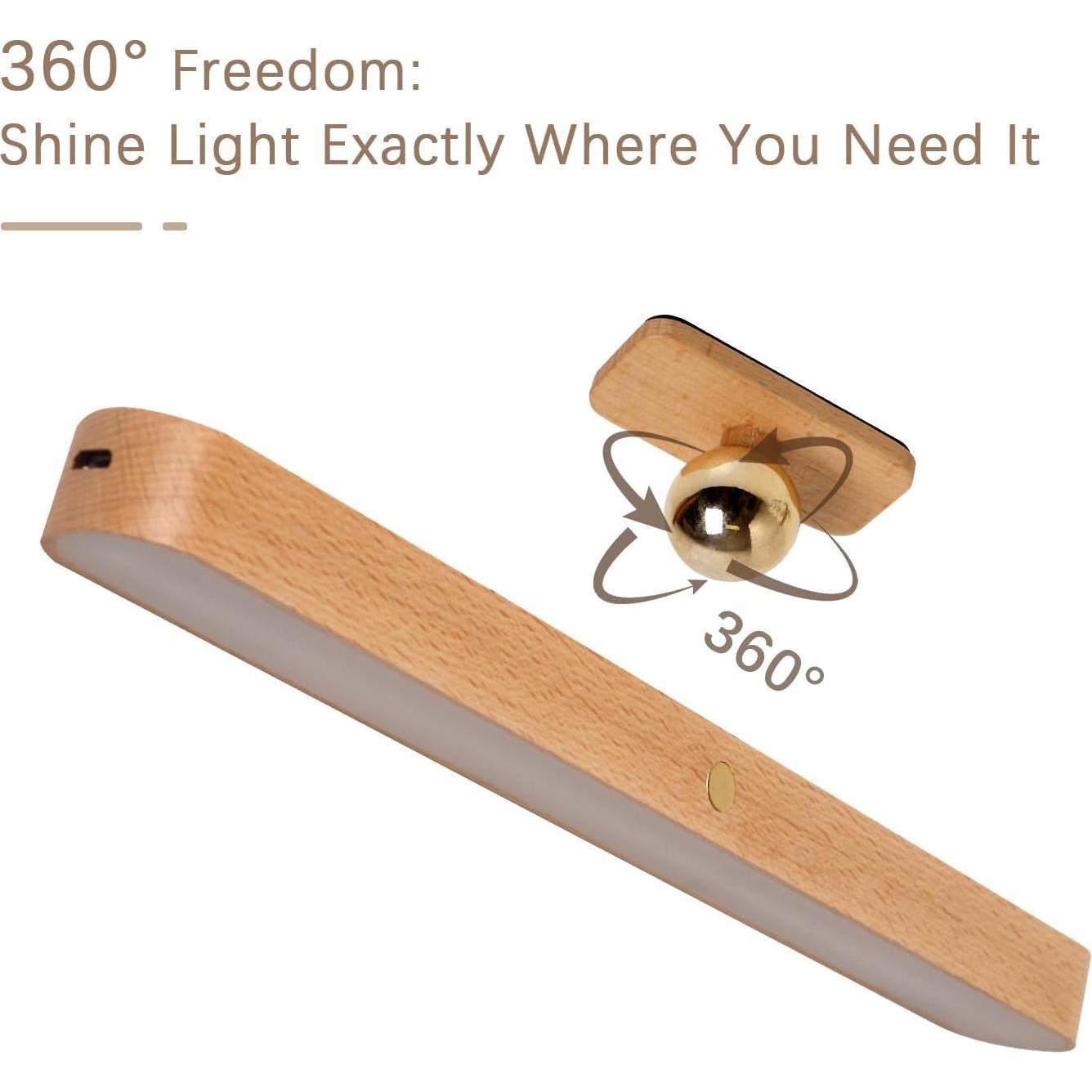 Luz de Pared LED Dimmable HBGFHG Magnética 360° Recargable