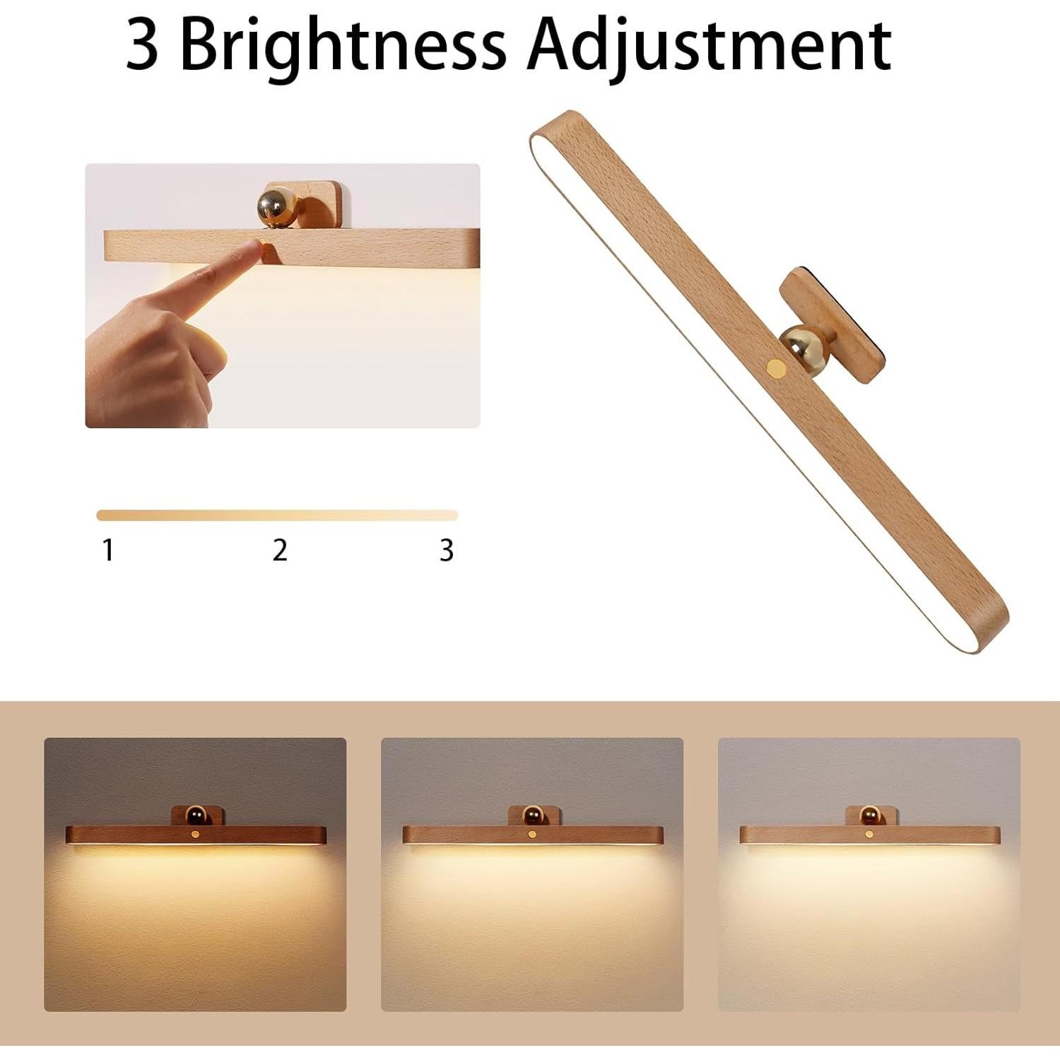 Luz de Pared LED Dimmable HBGFHG Magnética 360° Recargable