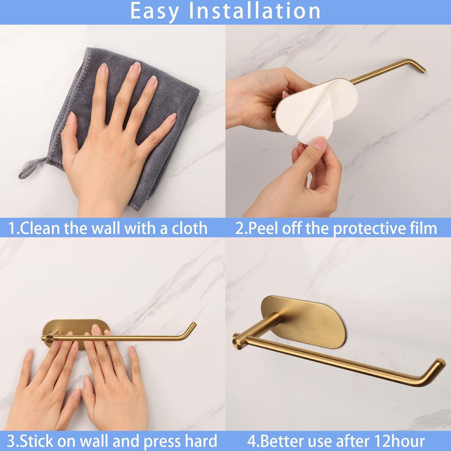 Soporte para Toalla de Mano TocTen 22.86 cm Acero Inoxidable Oro