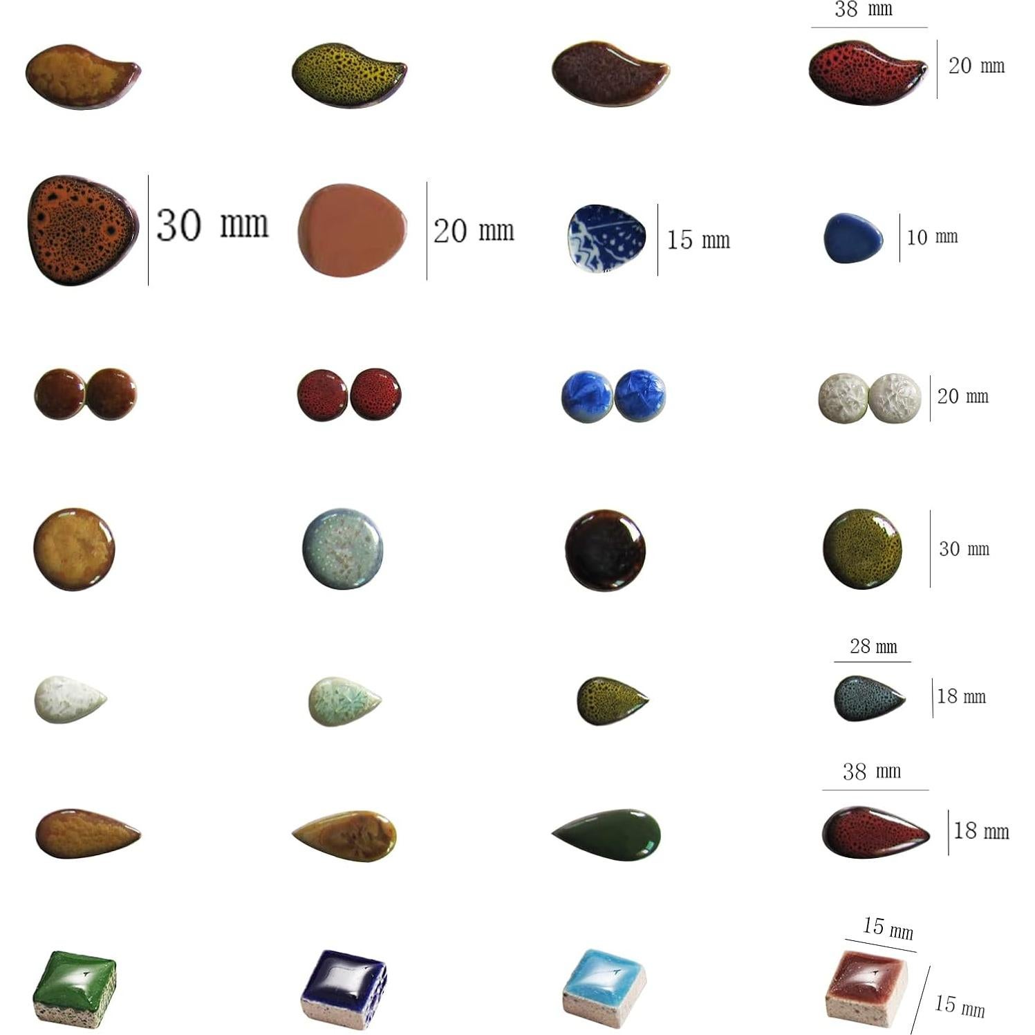 Azulejos de Cerámica Ricytnig Ovalados Azul y Blanco 0.45kg