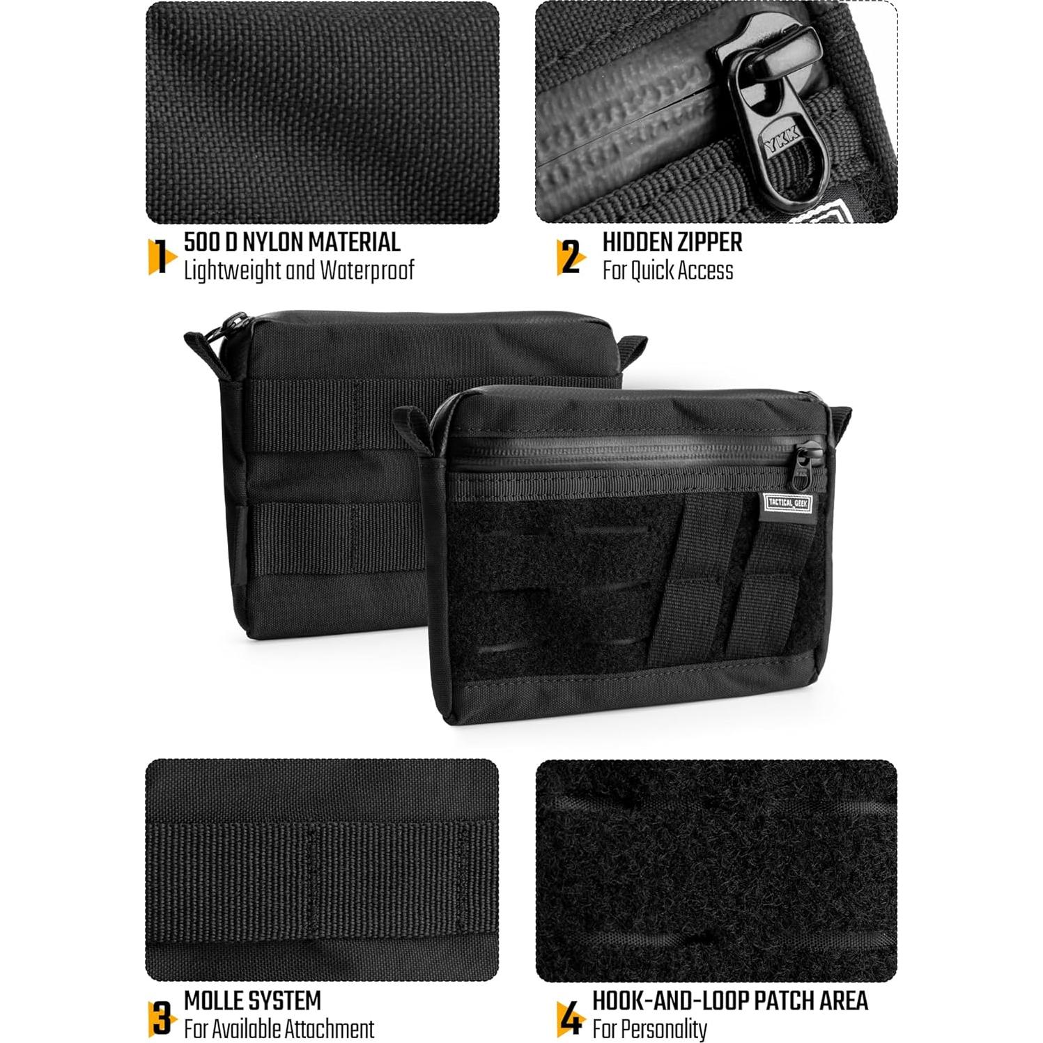 Organizador de Bolsas TACTICAL GEEK Block H EDC Nylon Negro