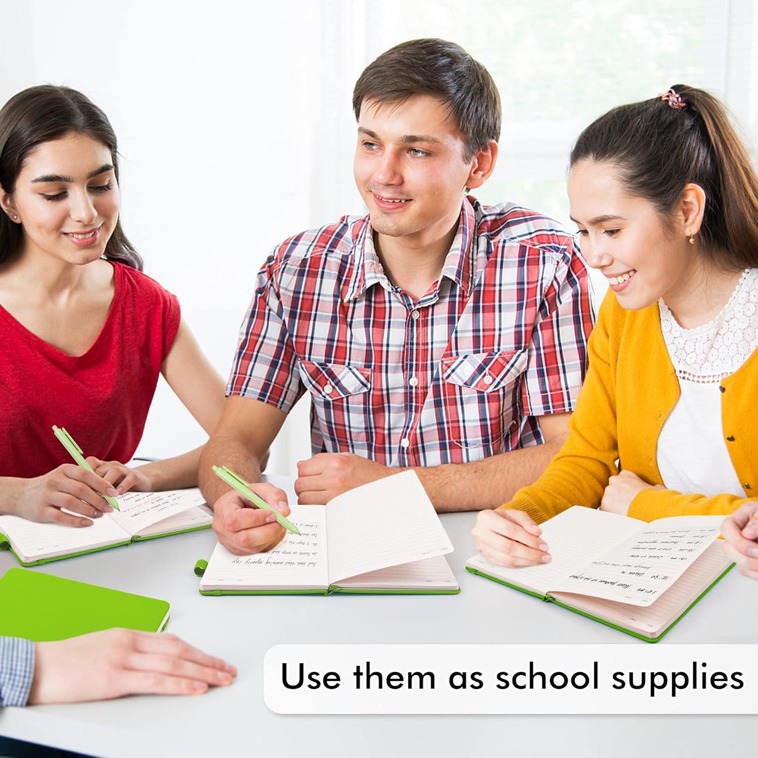 Paquete de 24 Cuadernos A5 Feela con 24 Bolígrafos Negros