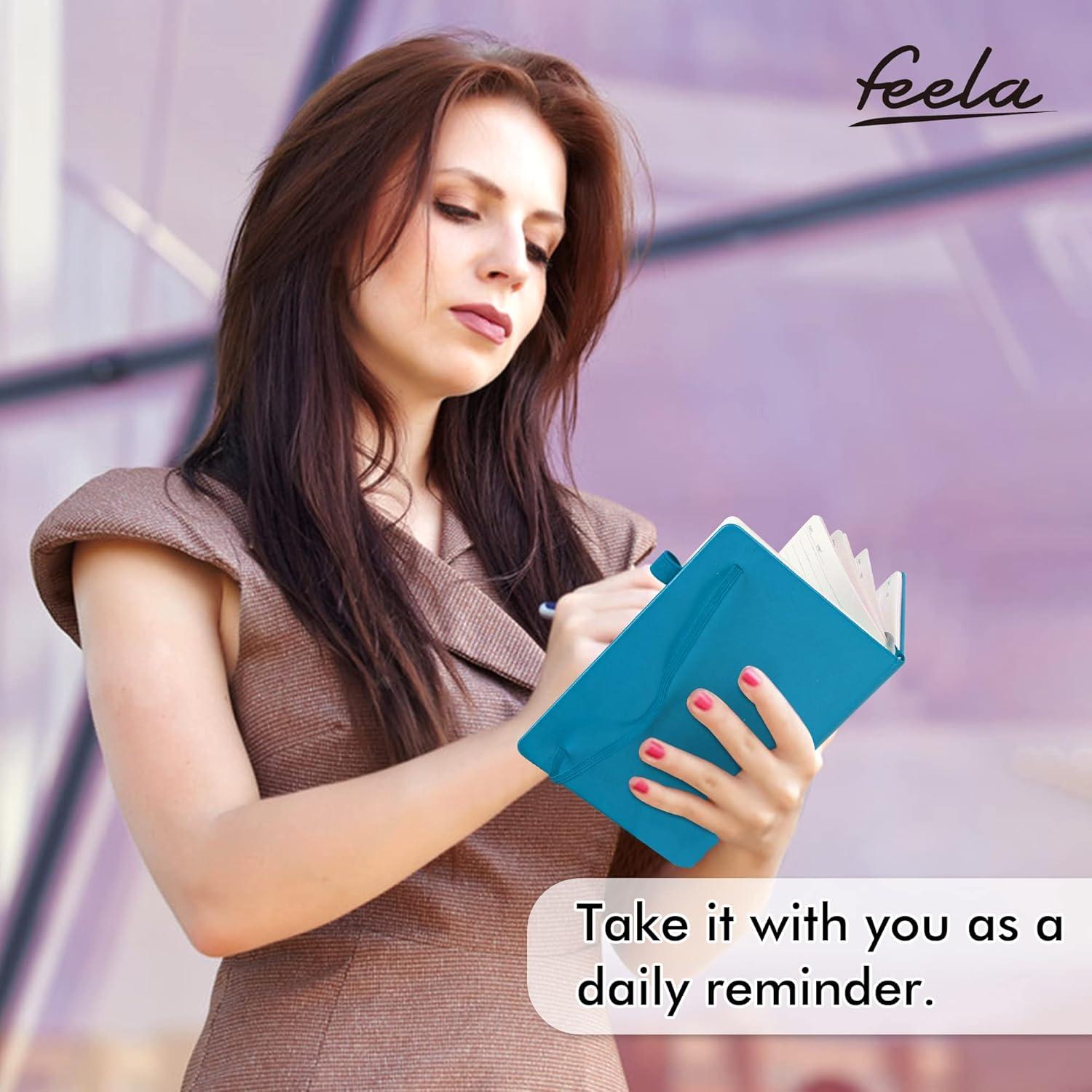 Paquete de 24 Cuadernos A5 Feela con 24 Bolígrafos Negros