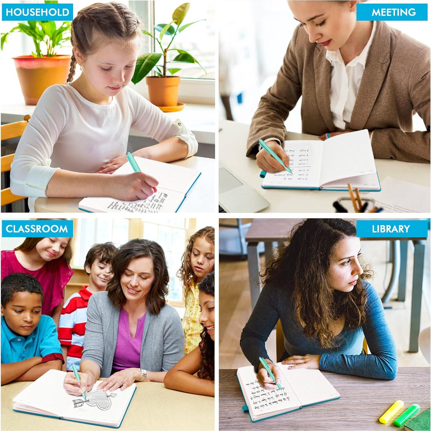 Paquete de 24 Cuadernos A5 Feela con 24 Bolígrafos Negros