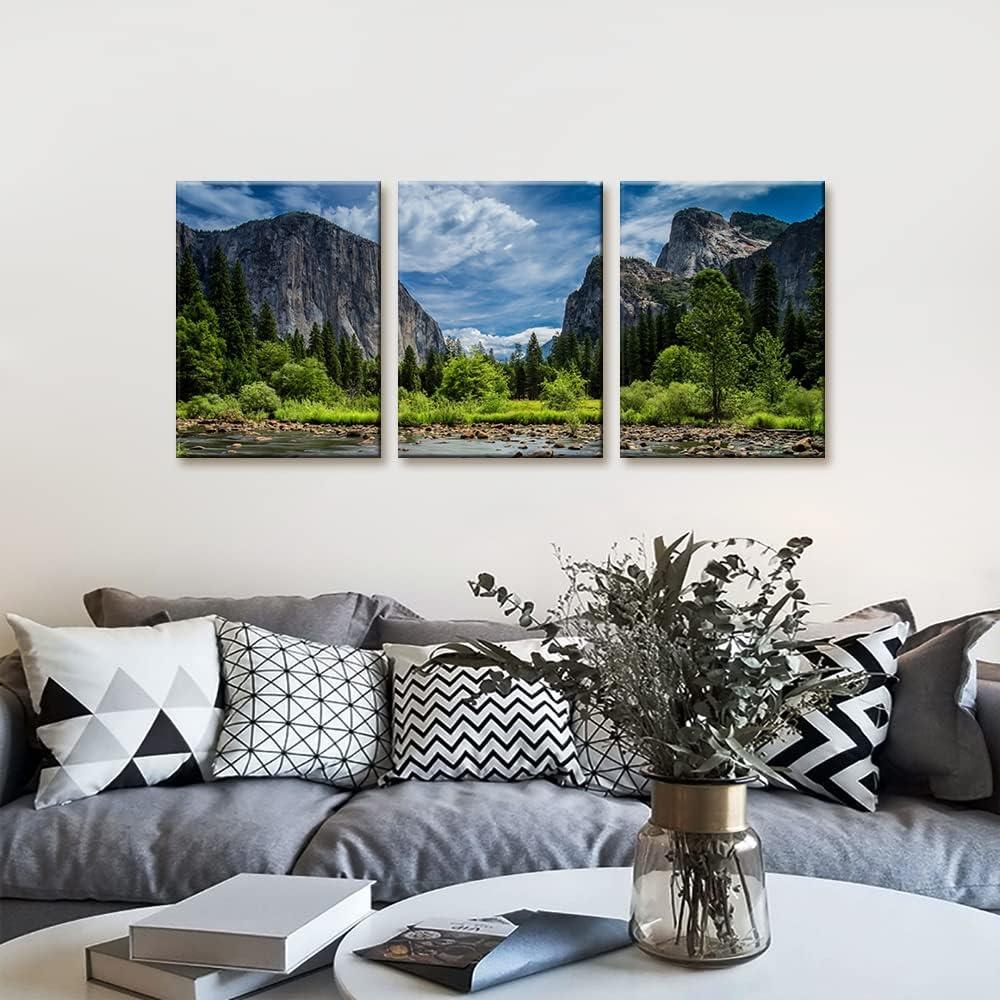Pintura en Lienzo 3 Paneles Parque Yosemite 30x40cm
