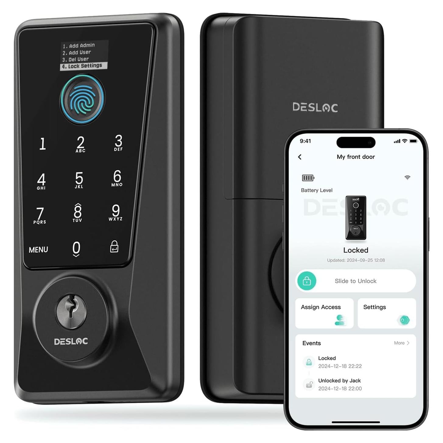 Cerradura Inteligente DESLOC D110 Plus Wi-Fi Huella Dactilar