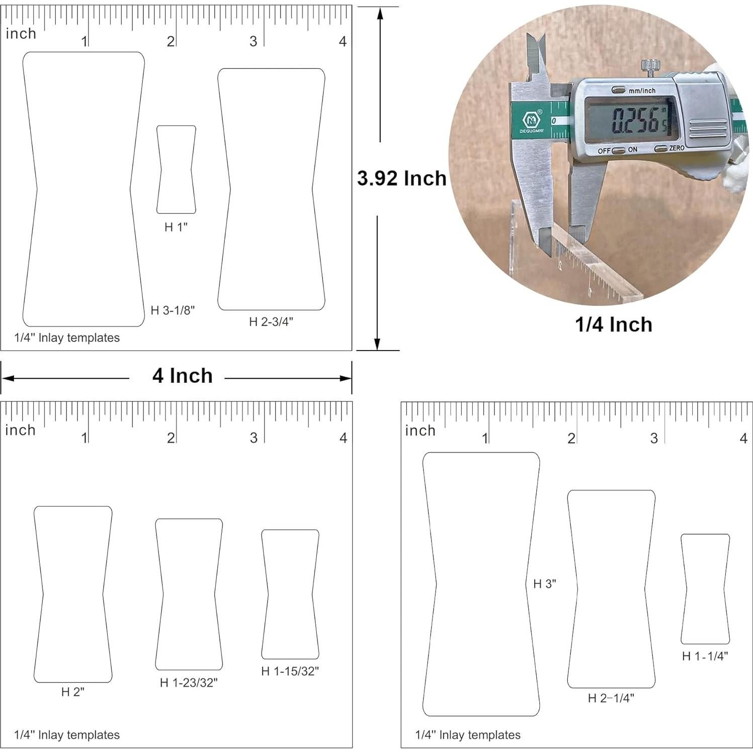 Plantilla de Router Decorativa Mariposa WIMNISV - Paquete de 3
