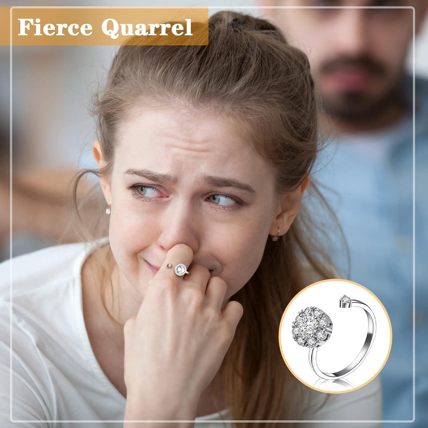 MTLEE 12 Anillos Antiestrés Acero Inoxidable y Titanio