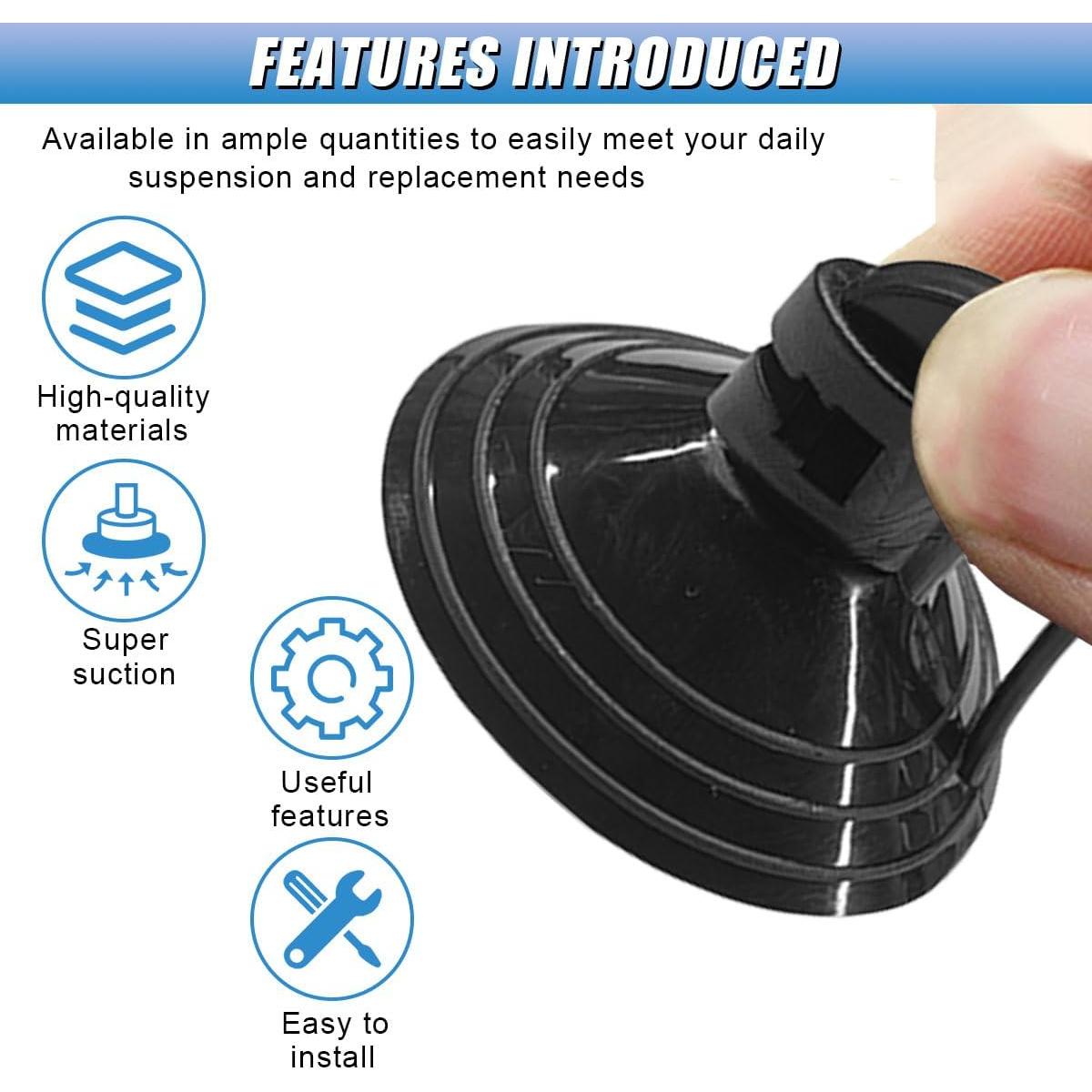 24 Ventosas de Parabrisas UHANBUT para Visera Solar - PVC