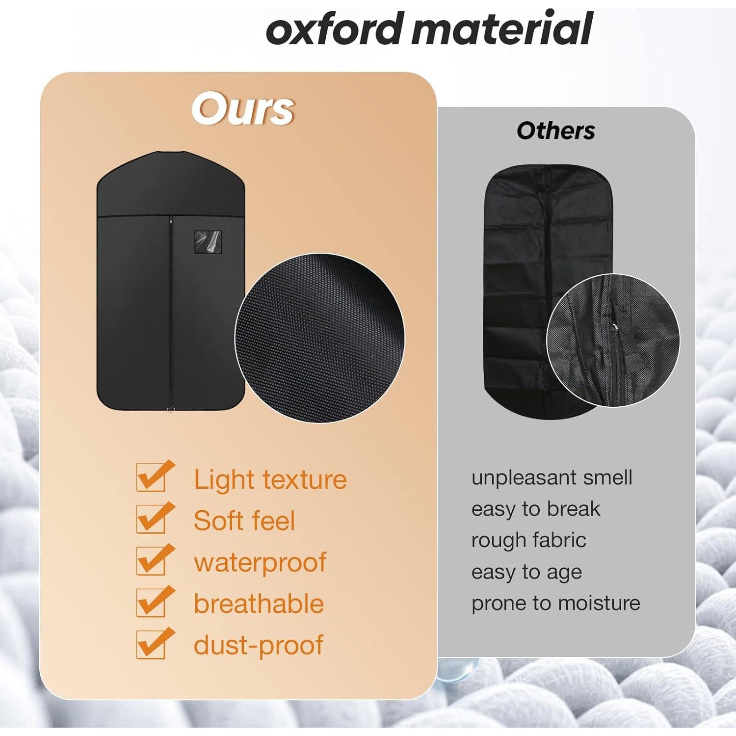 Bolsa de Ropa Colgante Vodiver 101.6 cm Nylon Negro - 2 Piezas