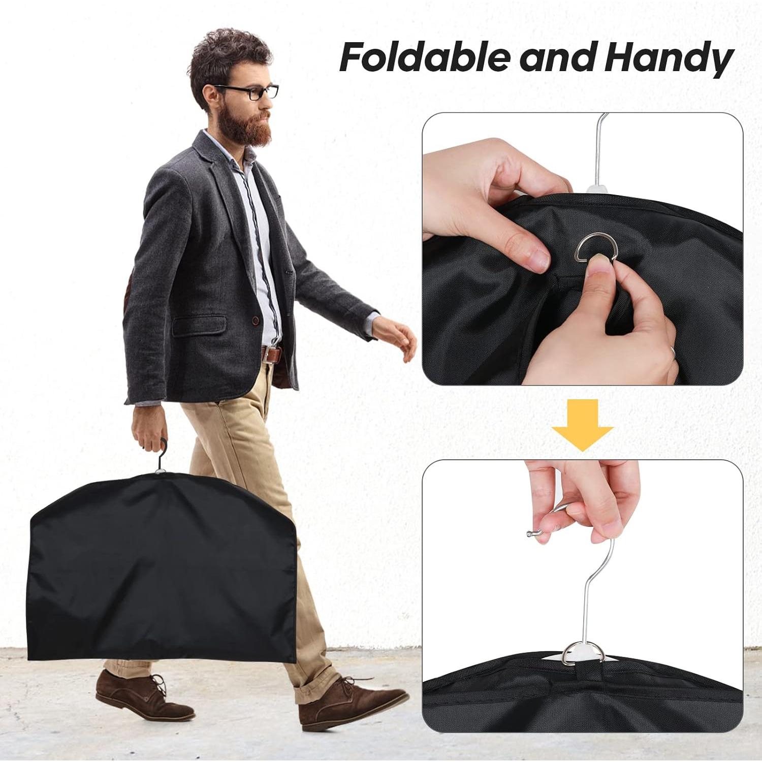 Bolsa de Ropa Colgante Vodiver 101.6 cm Nylon Negro - 2 Piezas