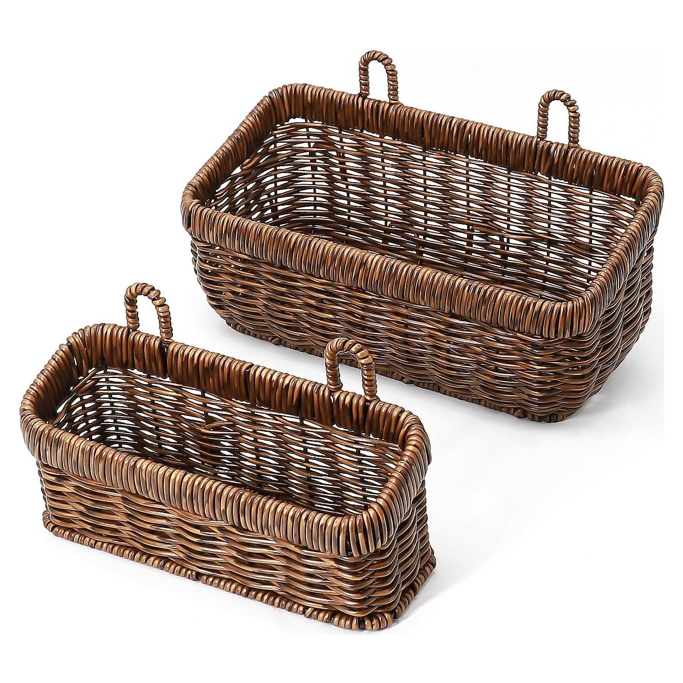 Cestas Colgantes de Pared AceList - Juego de 2, Estilo Boho