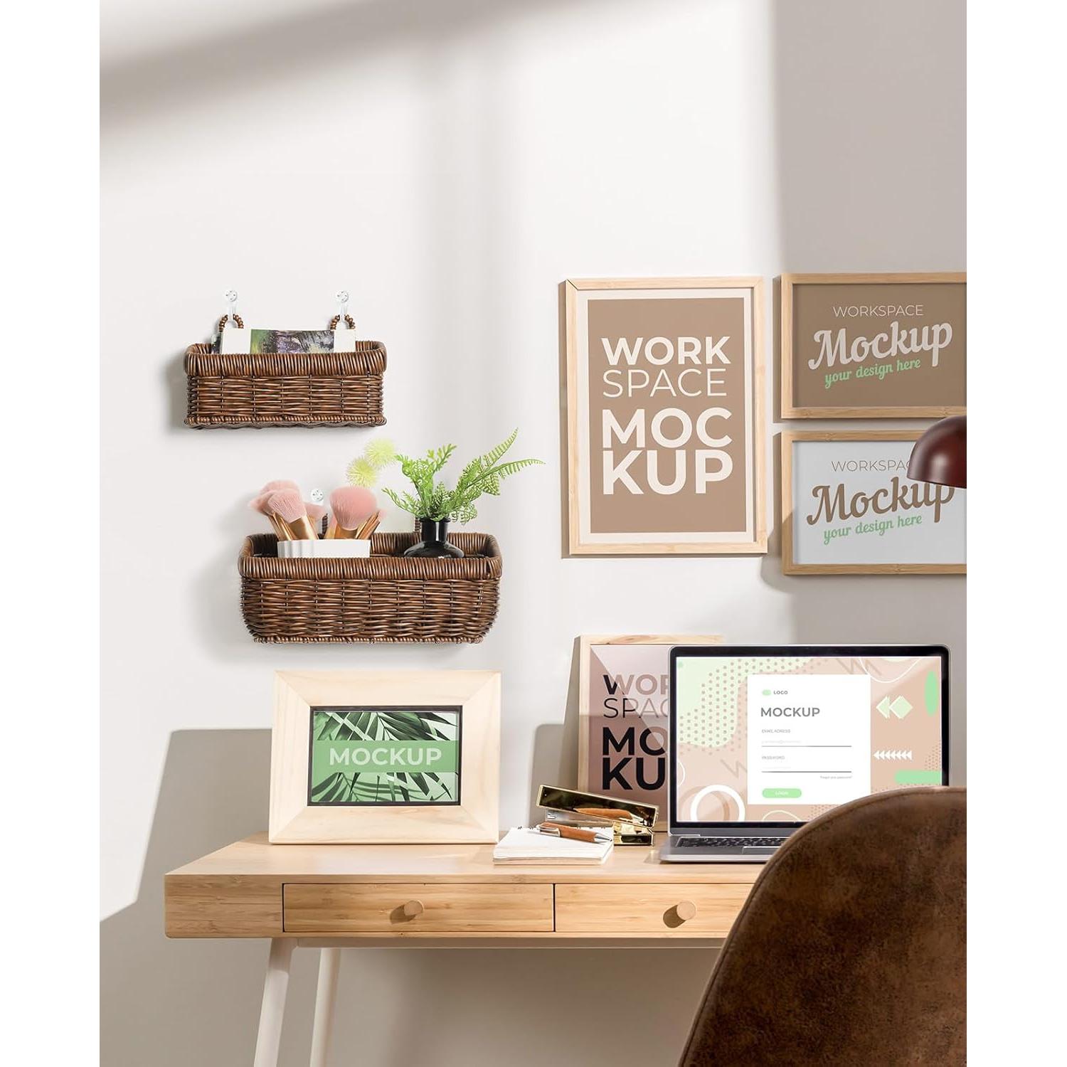 Cestas Colgantes de Pared AceList - Juego de 2, Estilo Boho