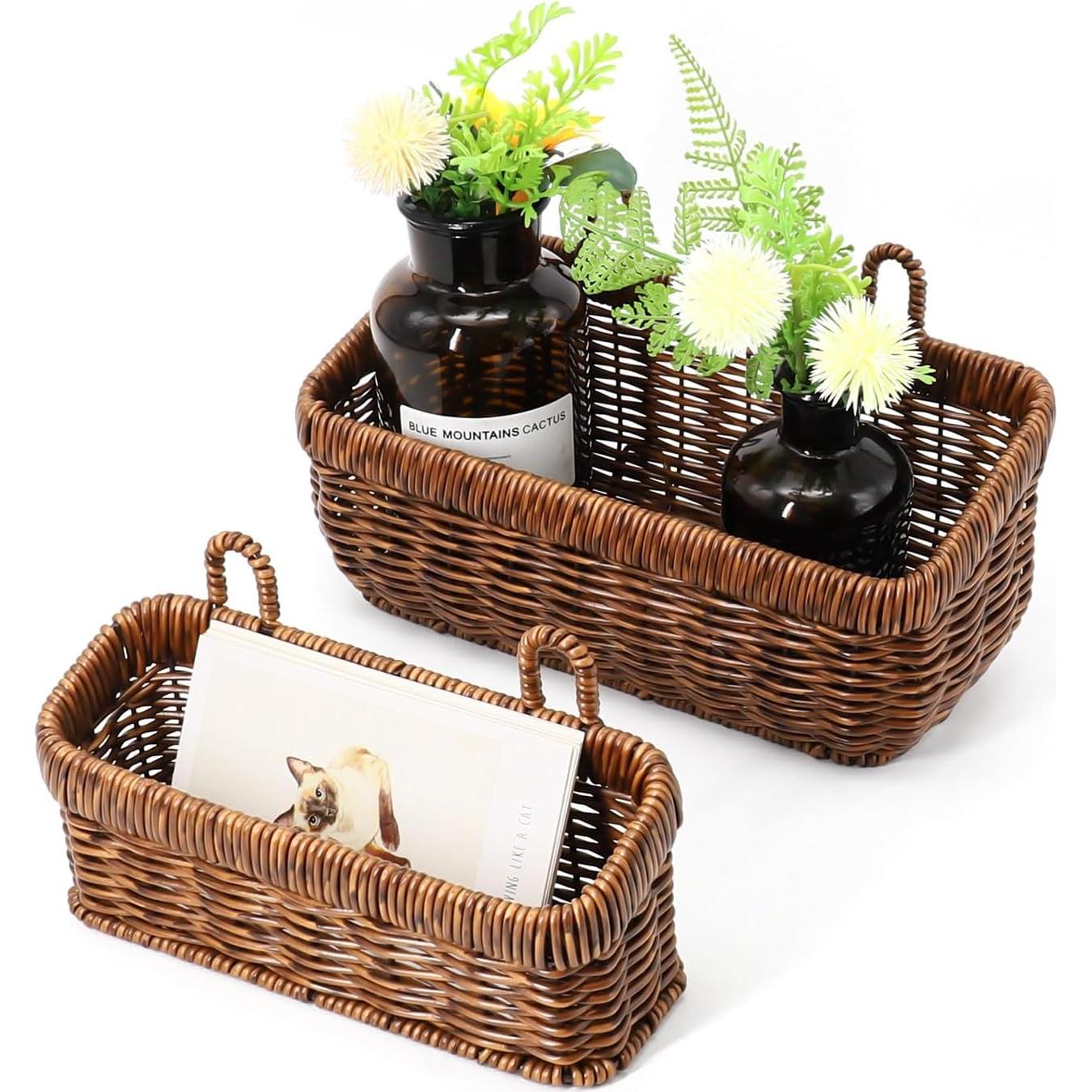 Cestas Colgantes de Pared AceList - Juego de 2, Estilo Boho