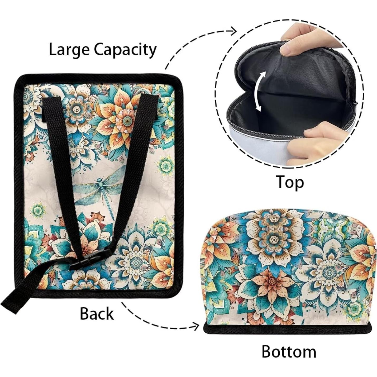 Basurero para Auto DISNIMO Boho Floral Libélula Impermeable