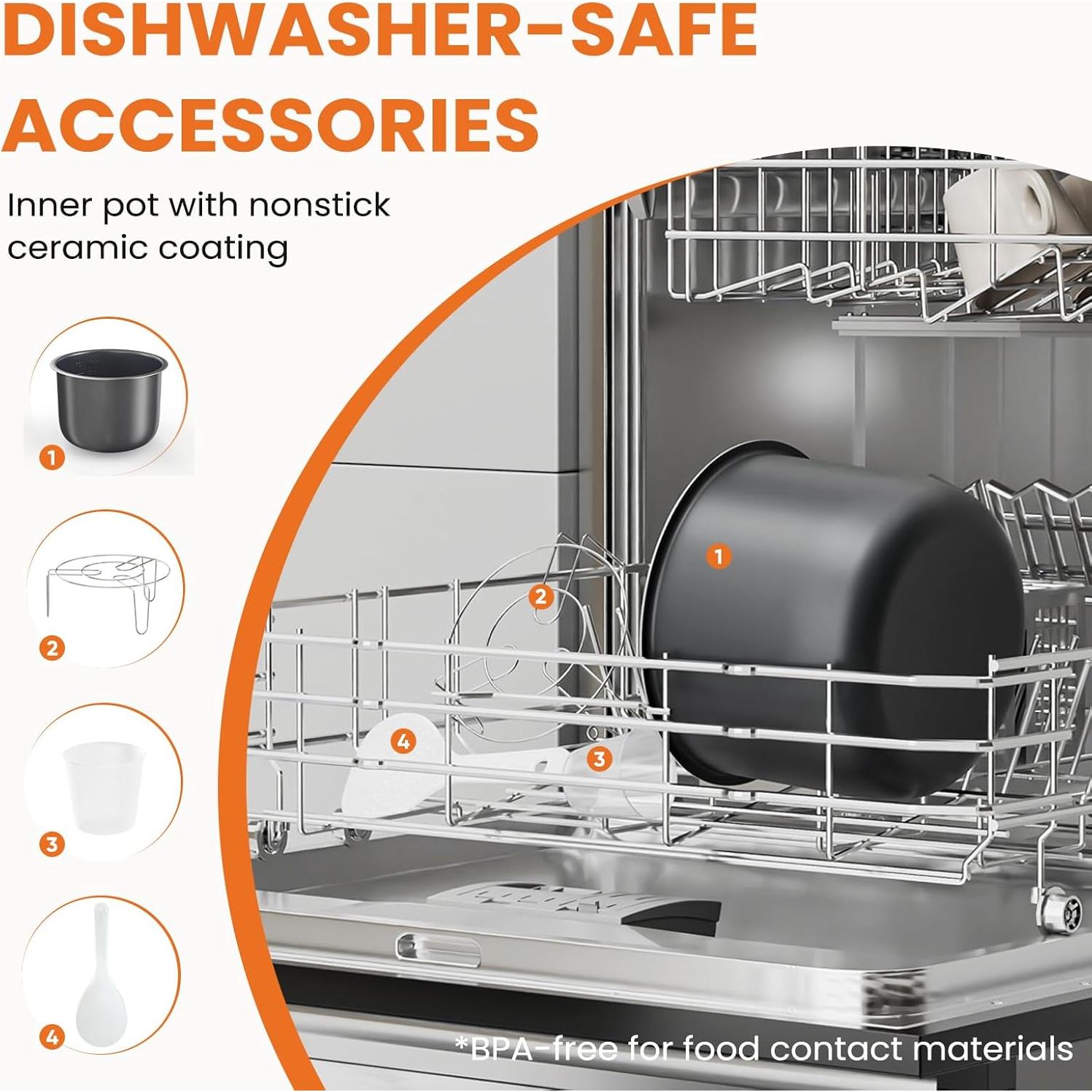 Olla de presión eléctrica Sweetcrispy 6L 12 en 1 acero inoxidable