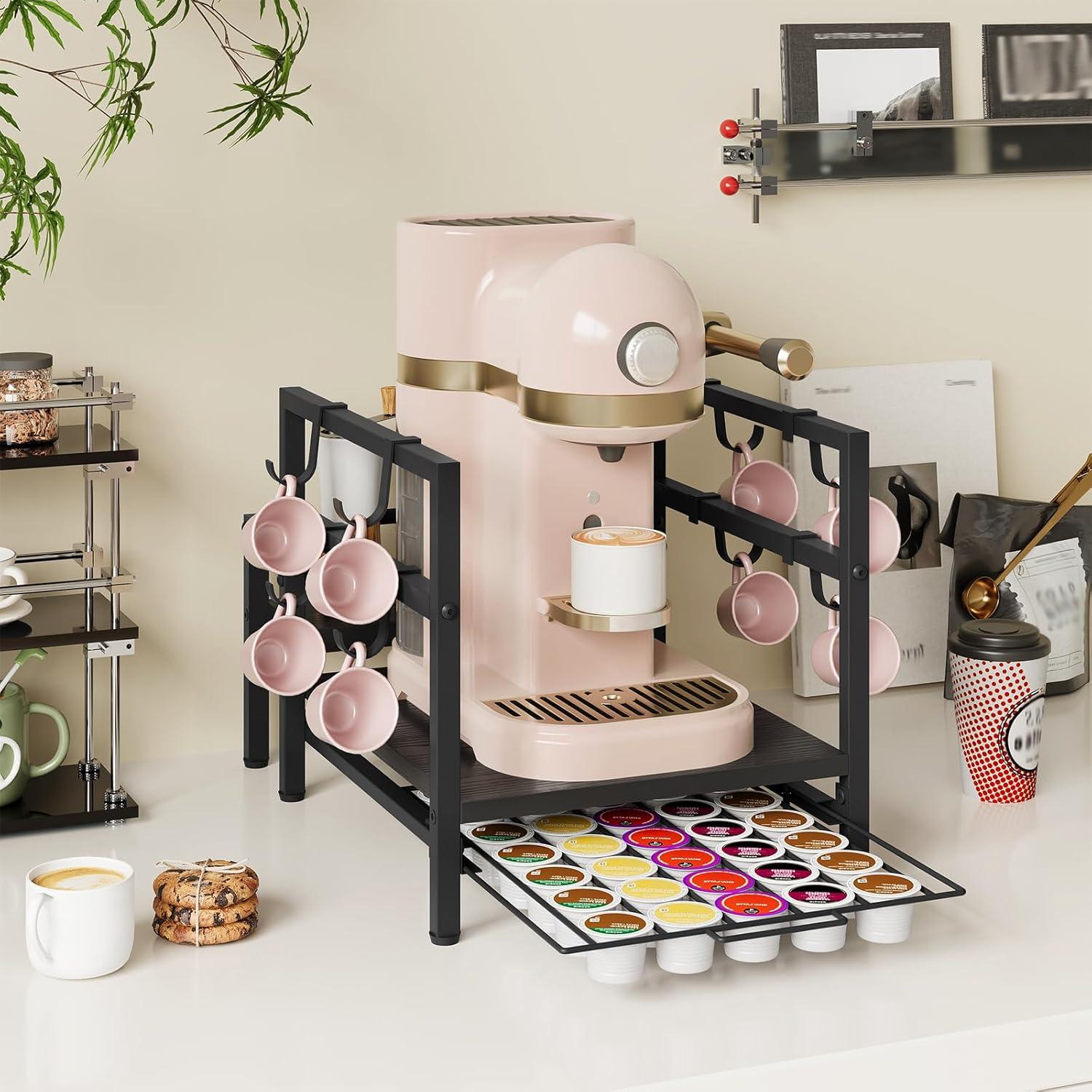 Soporte para K Cup HOOBRO Negro, Organizador de 35 Cápsulas