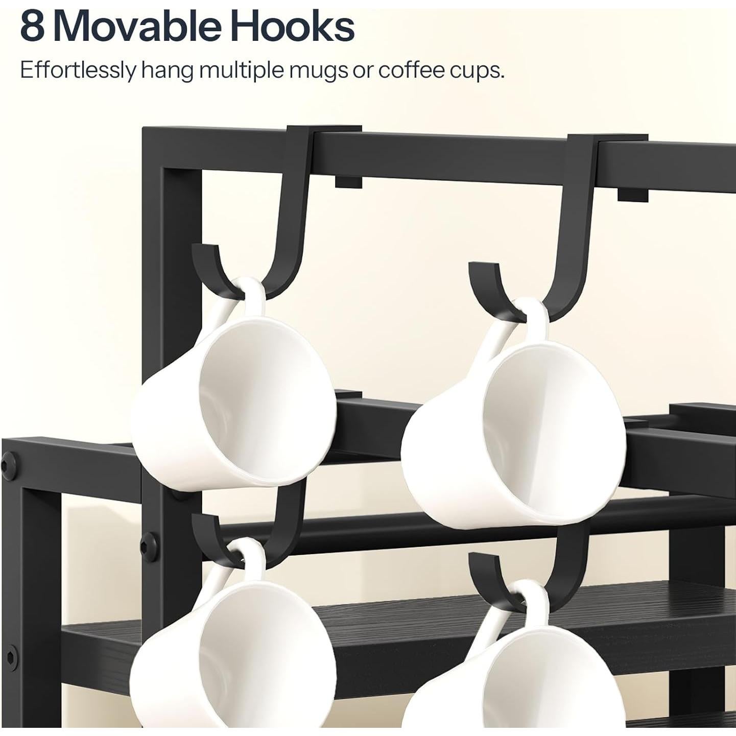 Soporte para K Cup HOOBRO Negro, Organizador de 35 Cápsulas