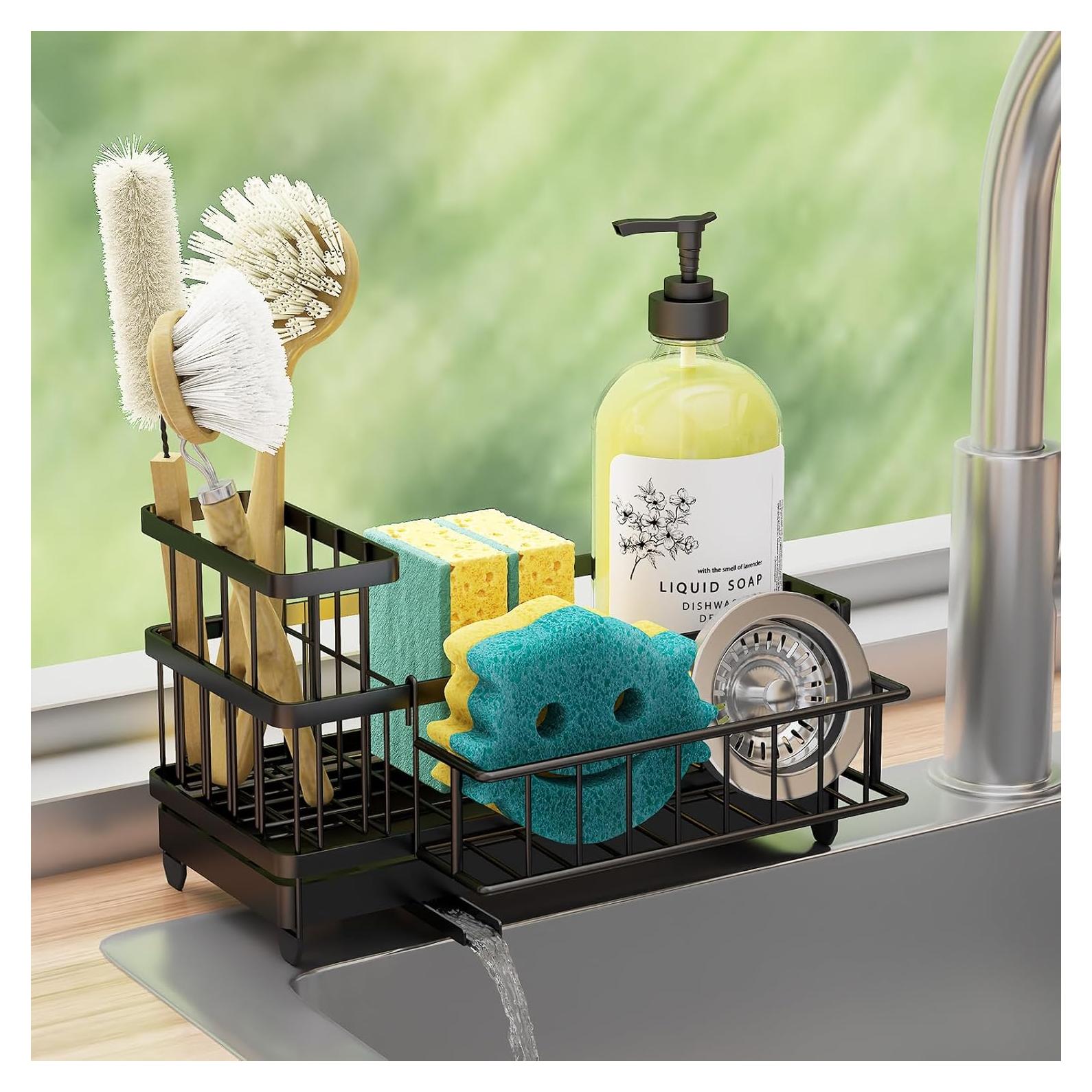 Soporte de Esponja de Fregadero Consumest con Drenaje Automático