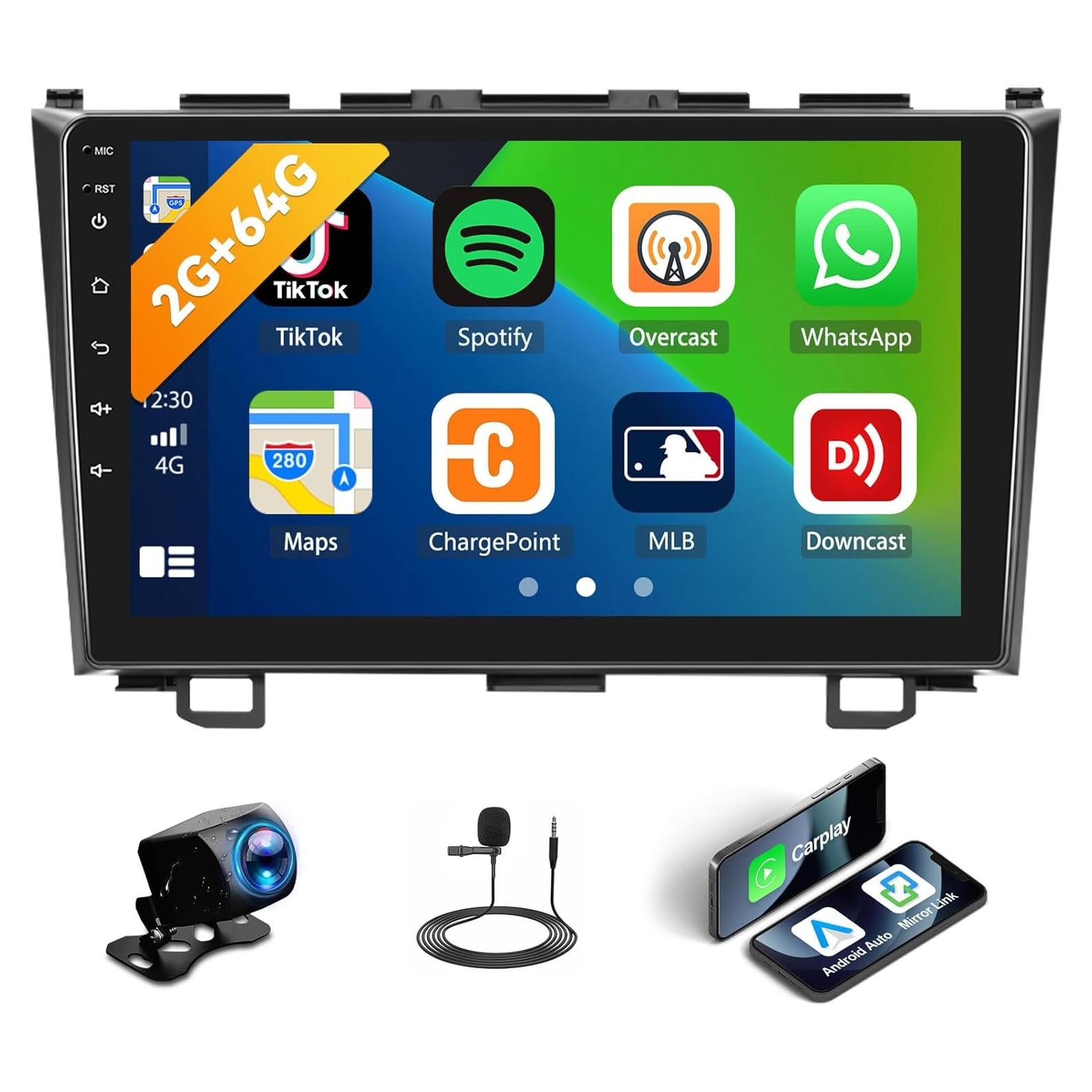 Estéreo Android 2G+64G para Honda CRV 2007-2011 GPS 9"