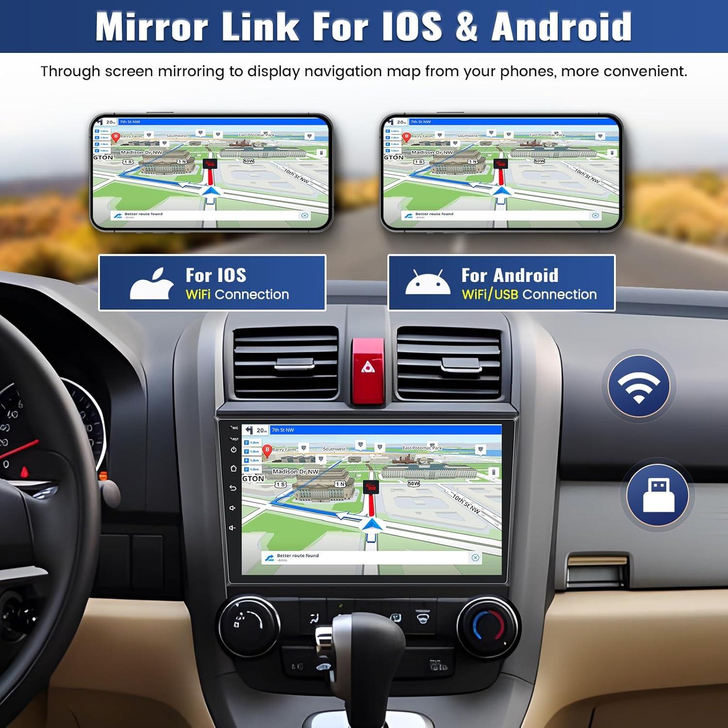 Estéreo Android 2G+64G para Honda CRV 2007-2011 GPS 9"